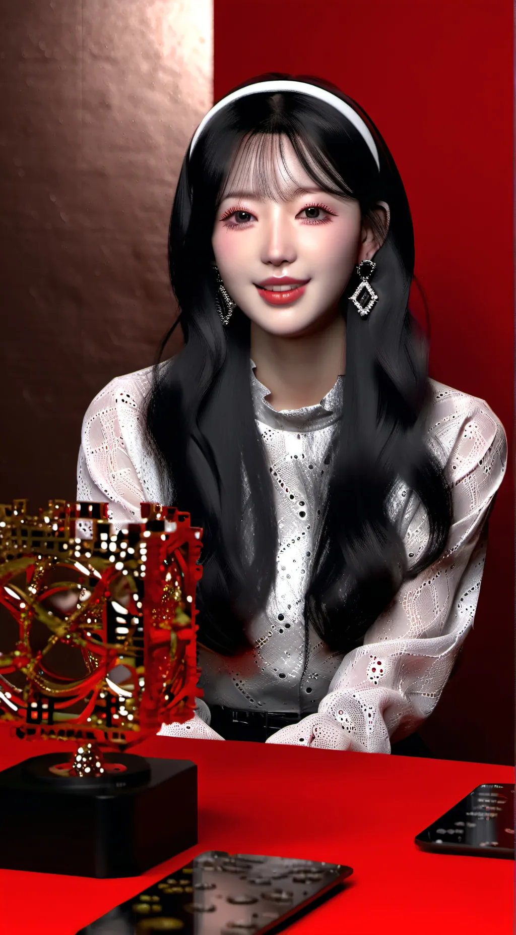 ai character: Jang Wonyoung  background