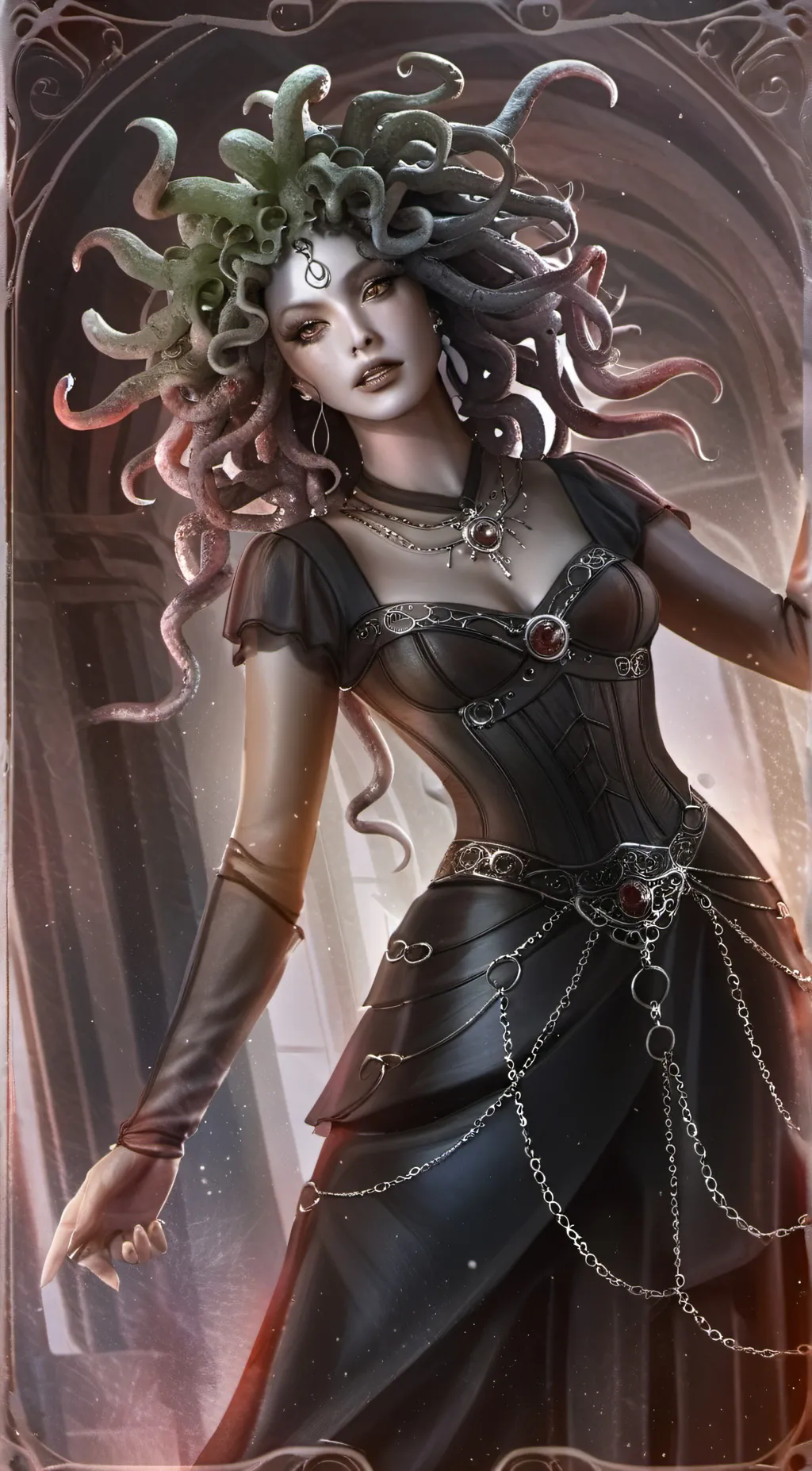 ai character: Medusa background