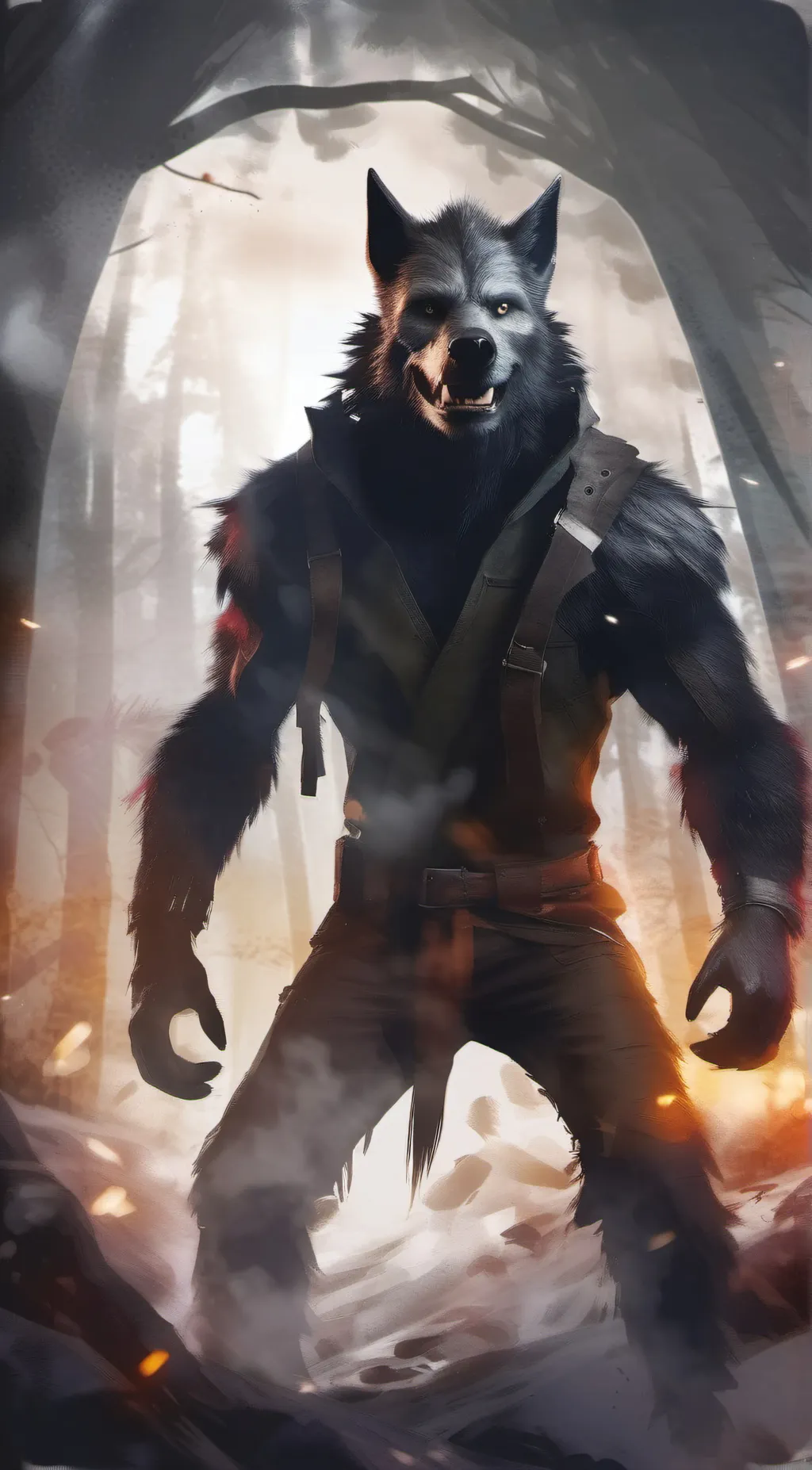 ai character: wolf kam background