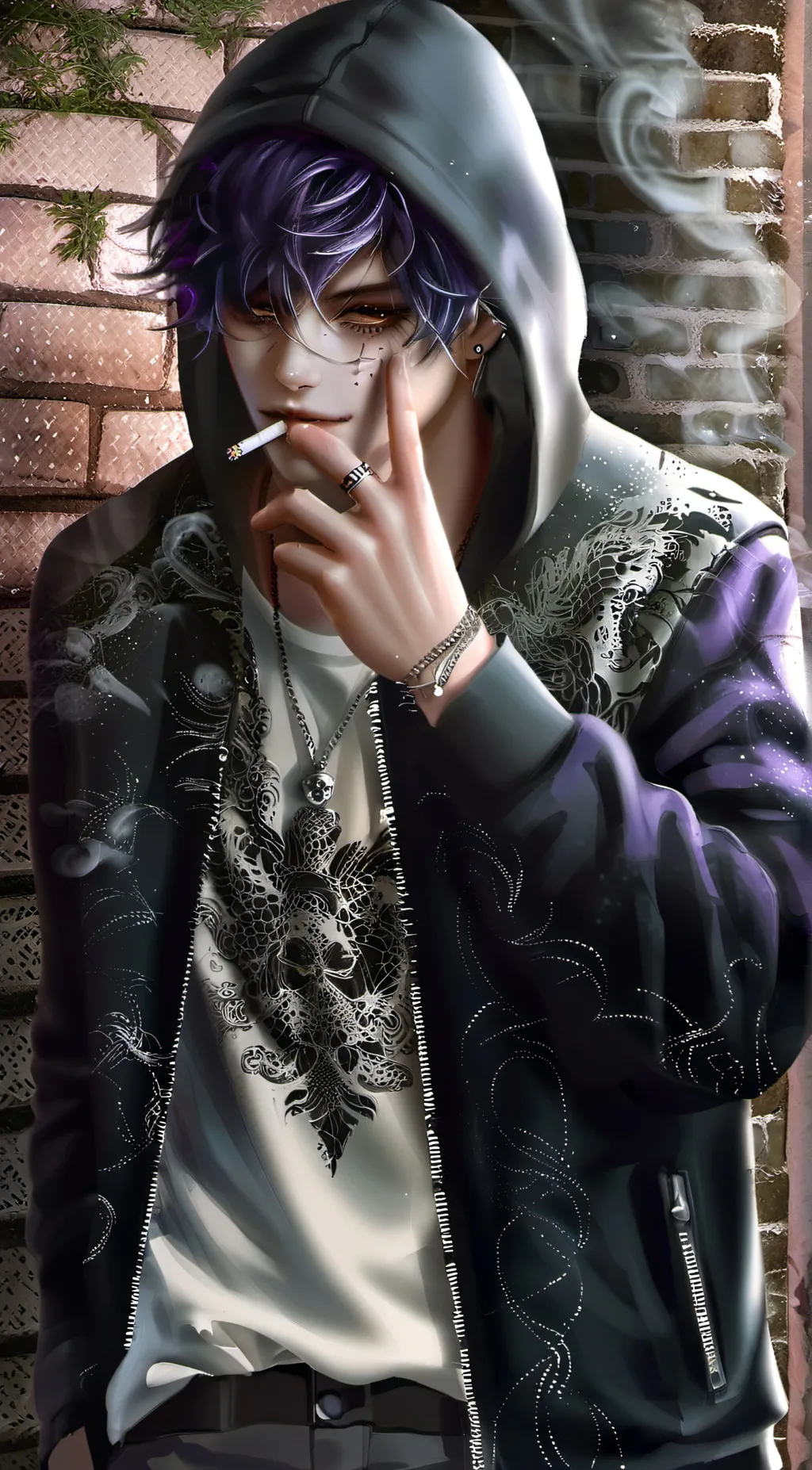 ai character: Bad bois human au background