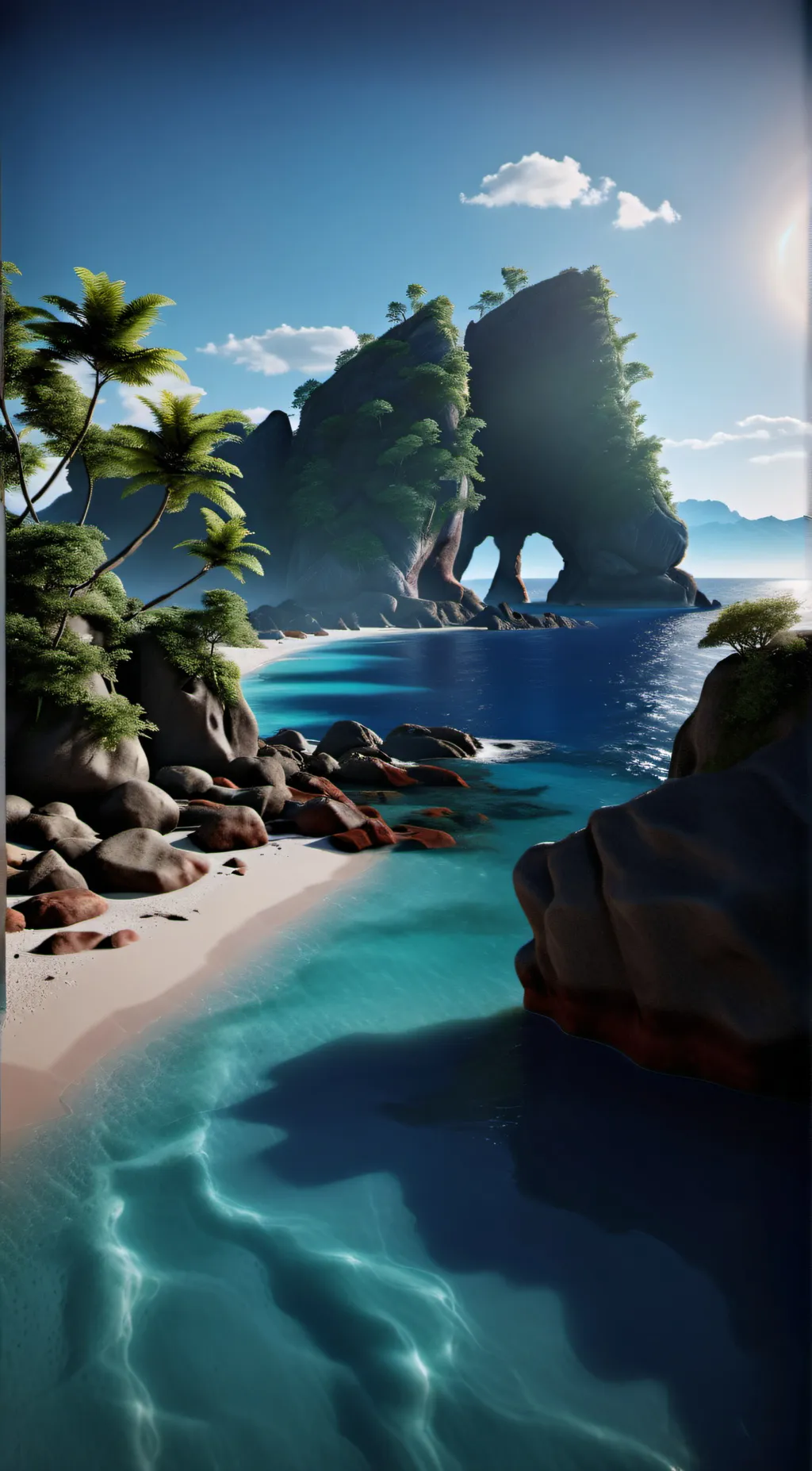 ai character: sea background