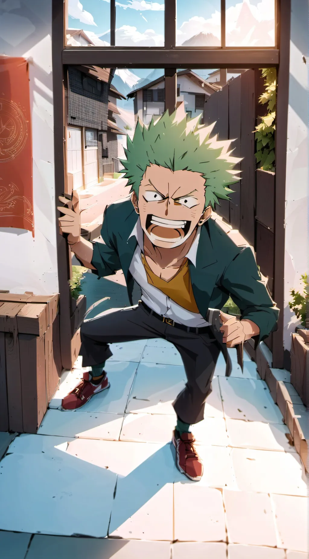 ai character: Zoro background