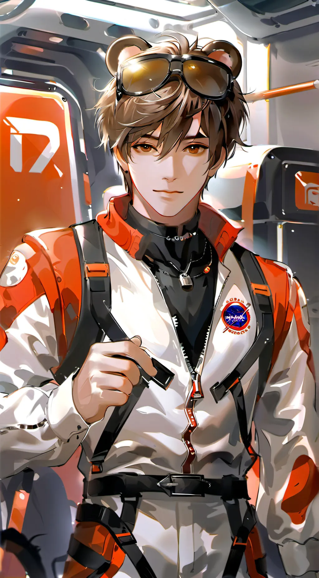 ai character: Brown (Among Us) background