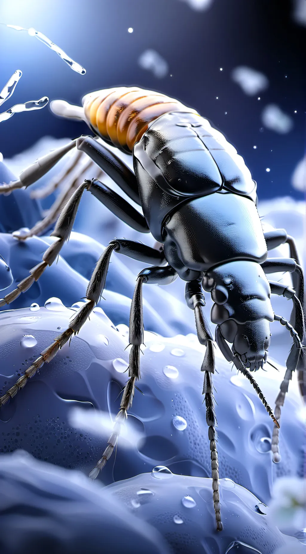 ai character: Human head louse background