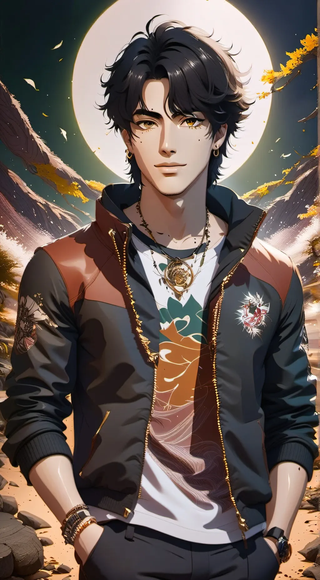 ai character: Ashton  background