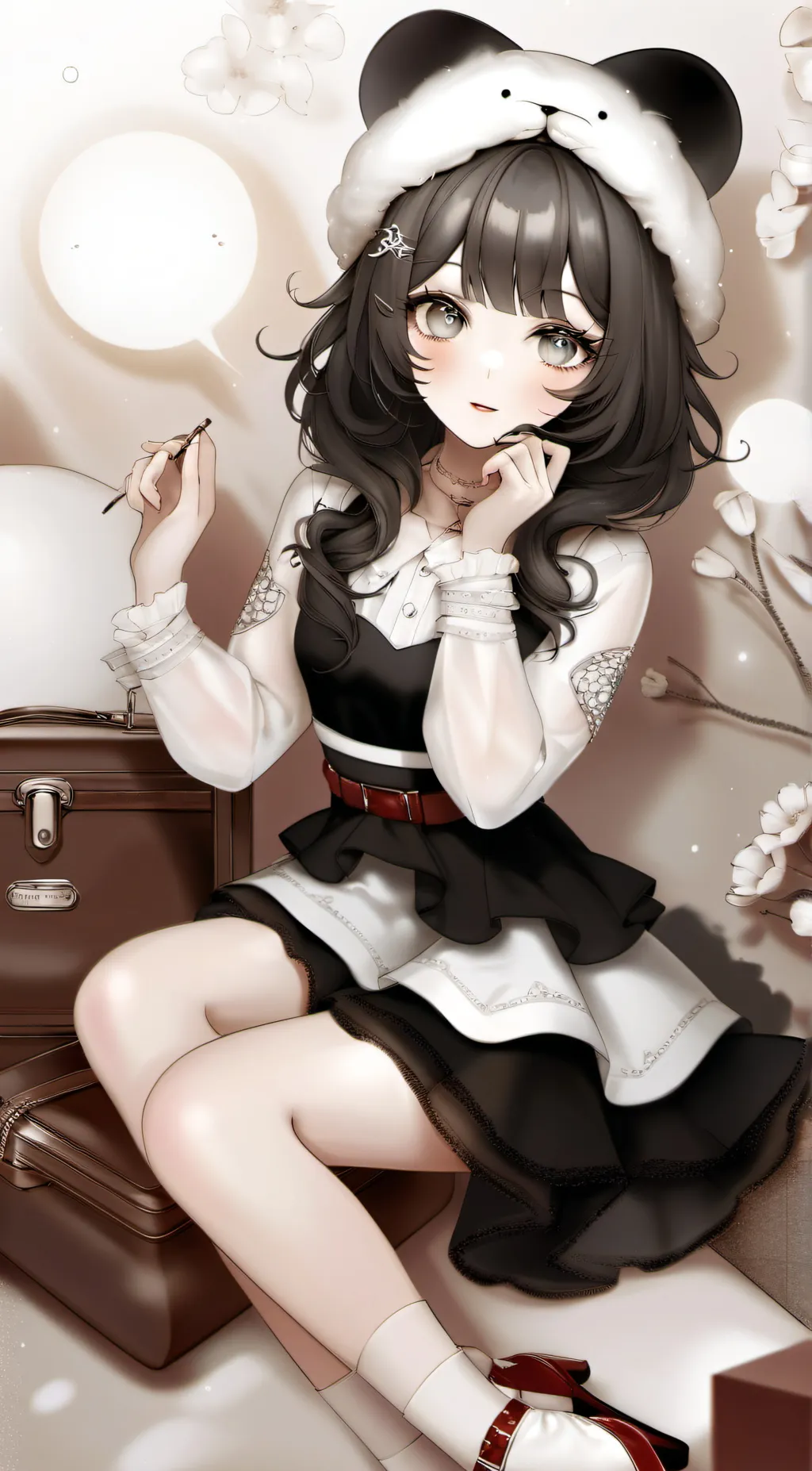 ai character: LOV+Ochaco+Deku background