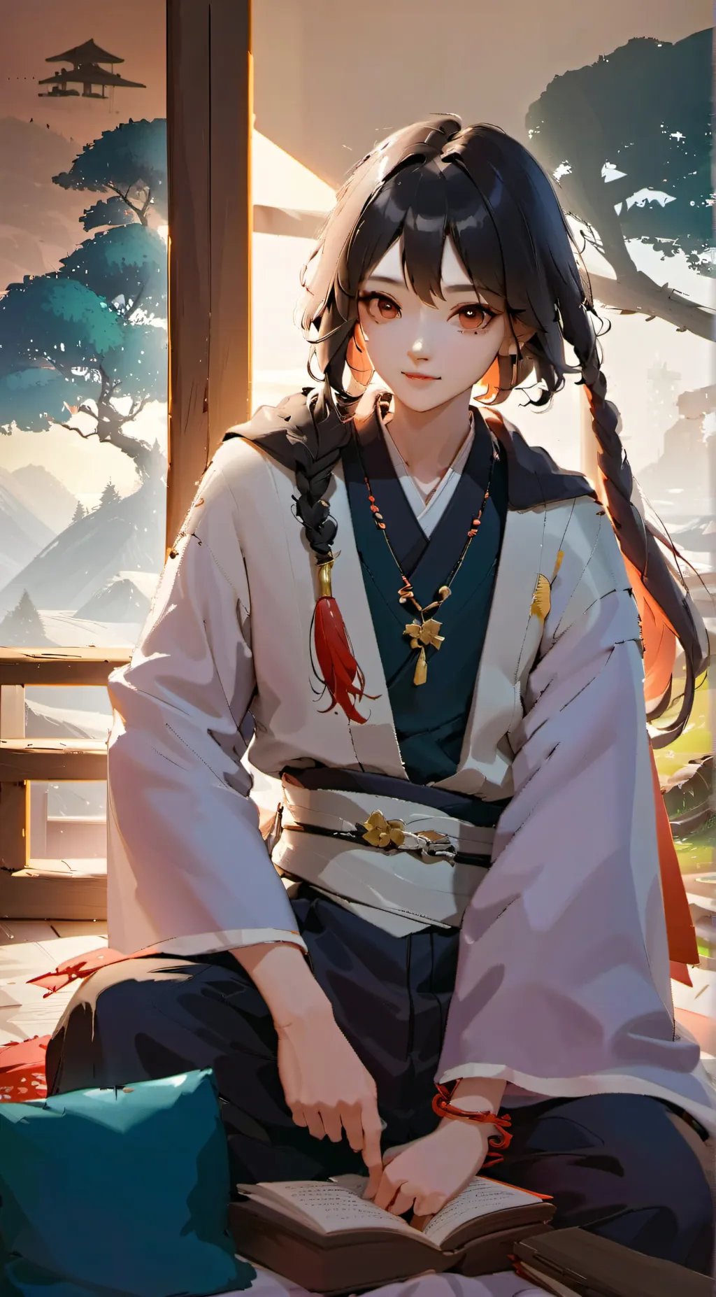 ai character: Aurora background