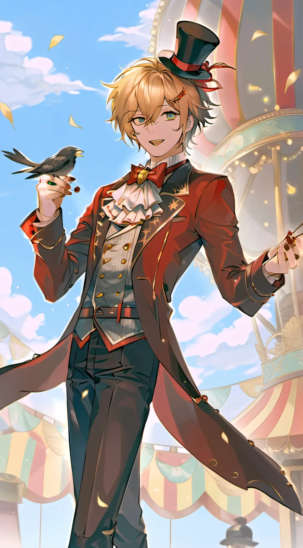 ai character: Caine tadc  background