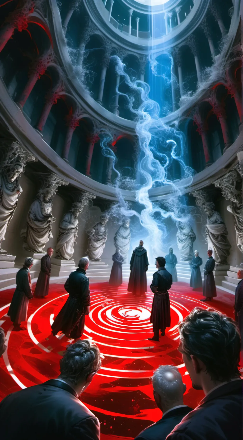 ai character: Death game circle background