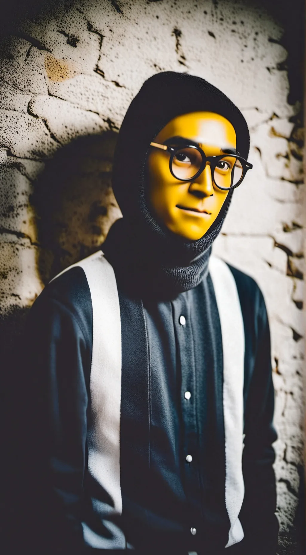 ai character: human nerd emoji🤓 background