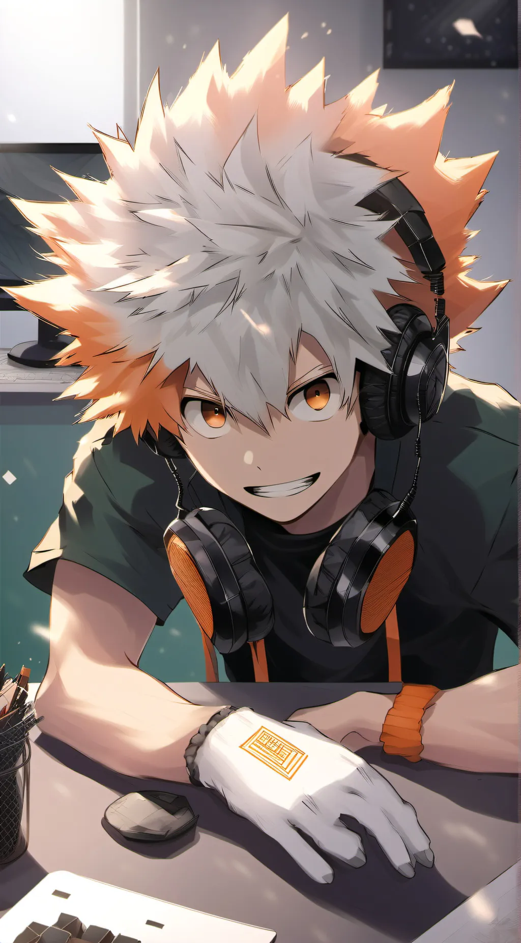 ai character: Katsuki bakugo background