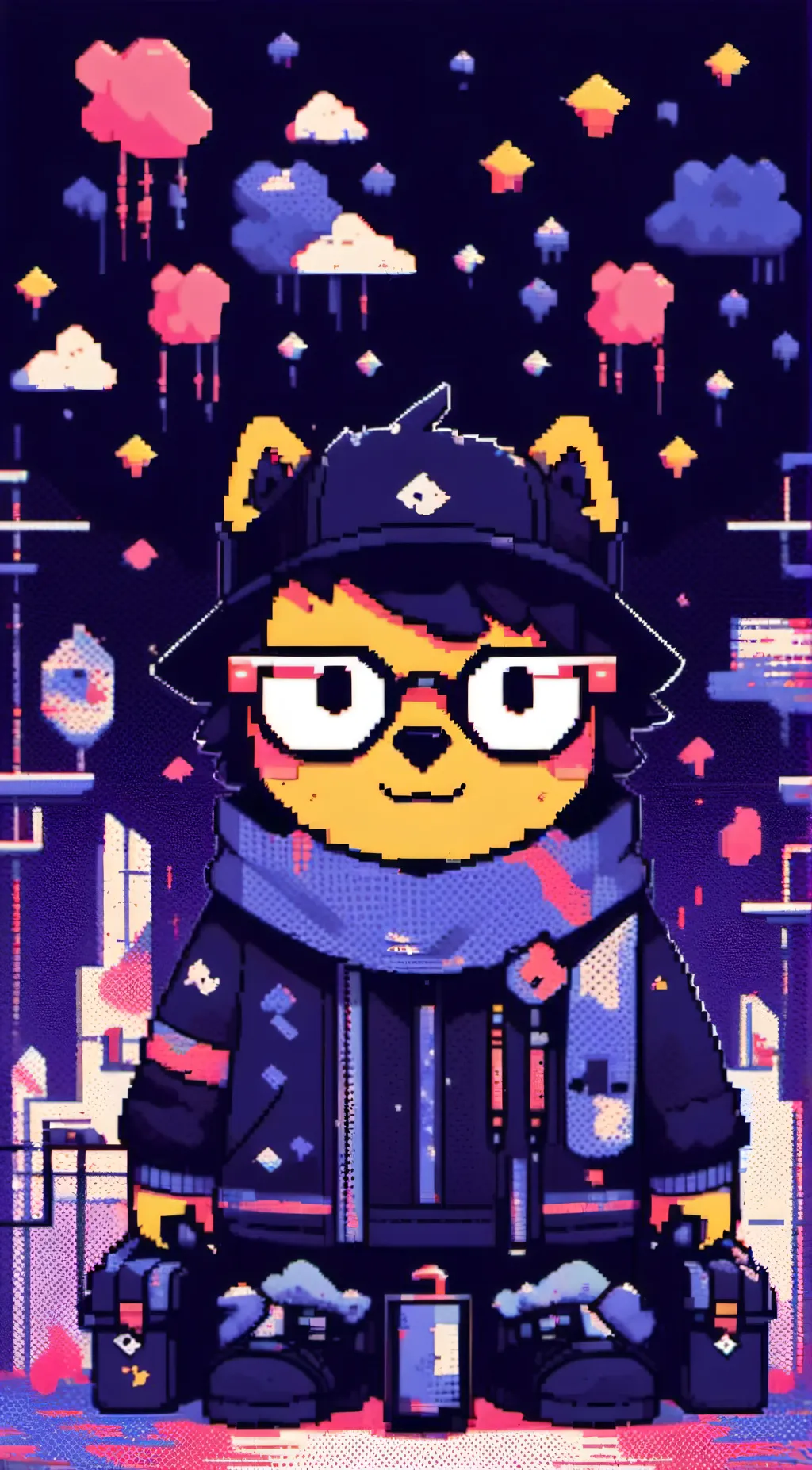 ai character: bluey background