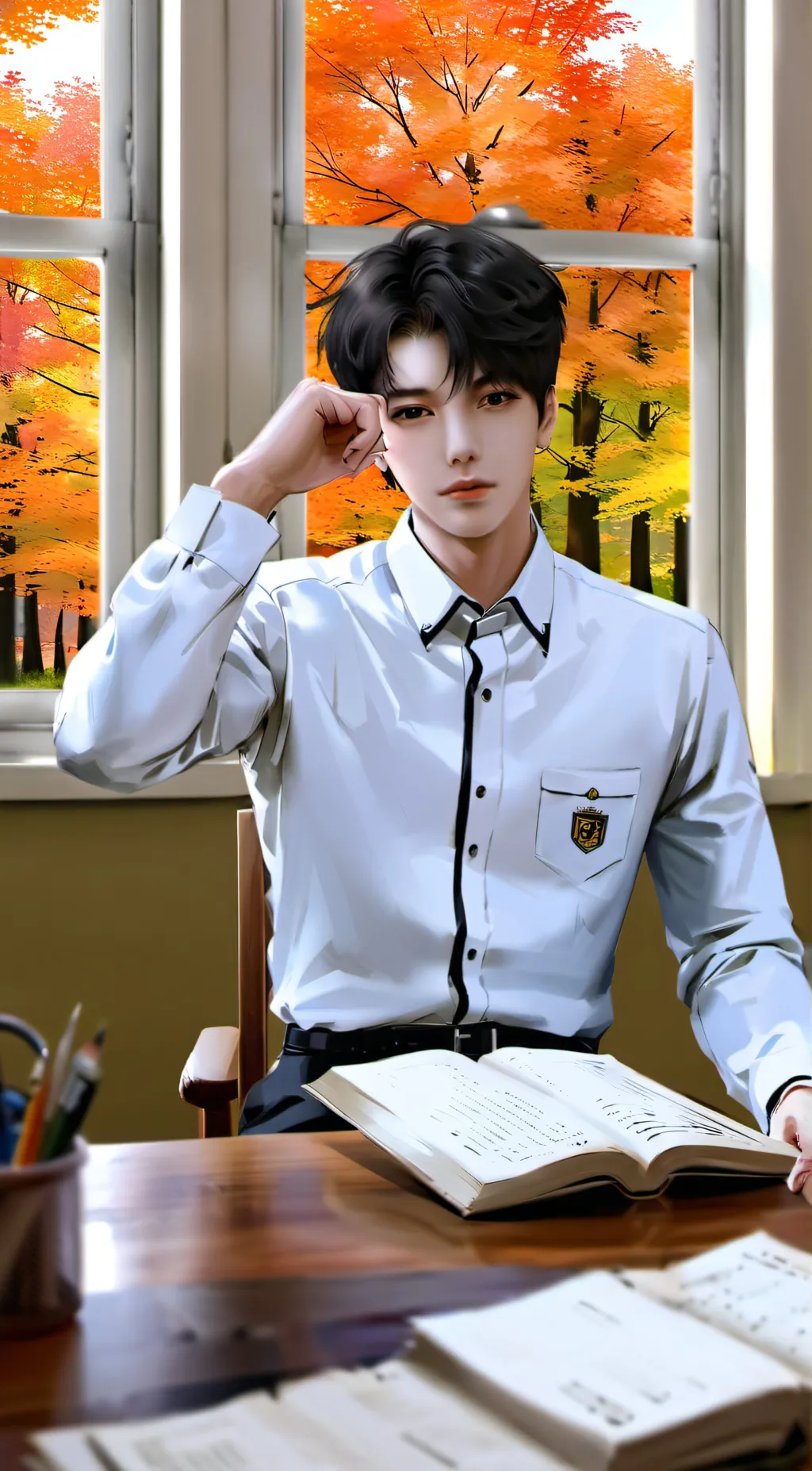 ai character: Leo background