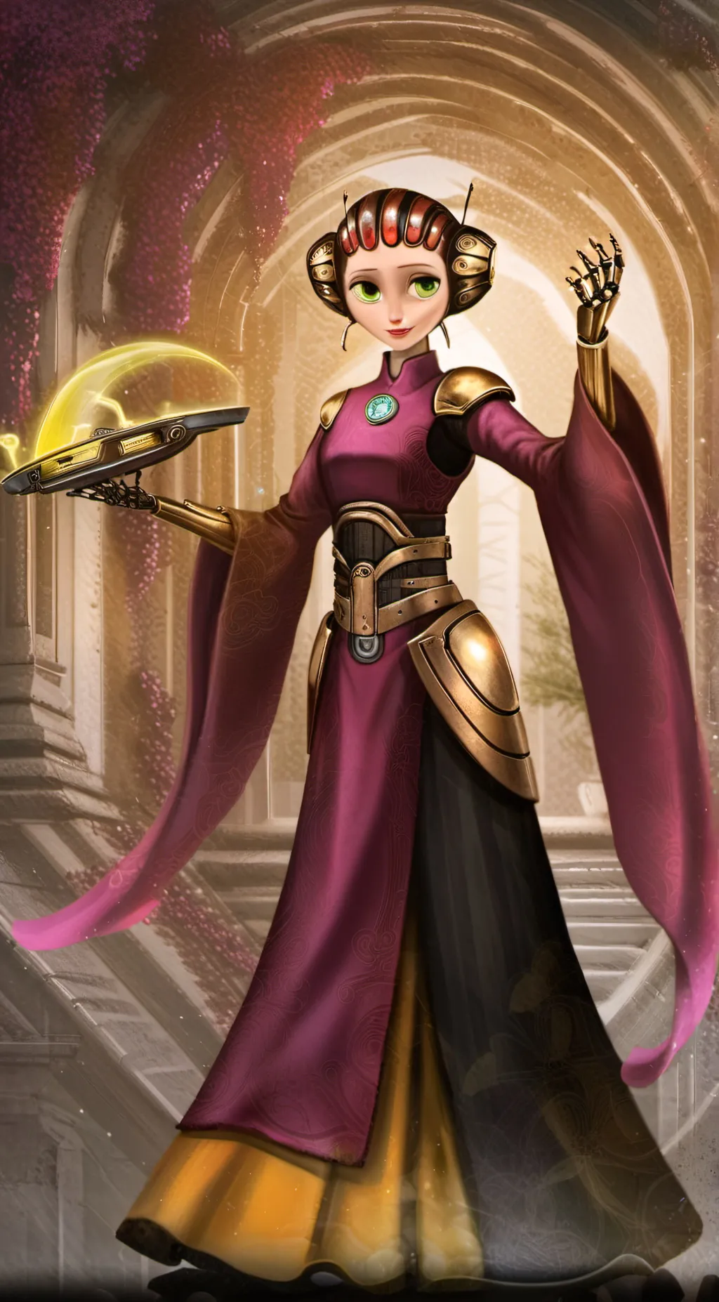 ai character: Queen Vega background