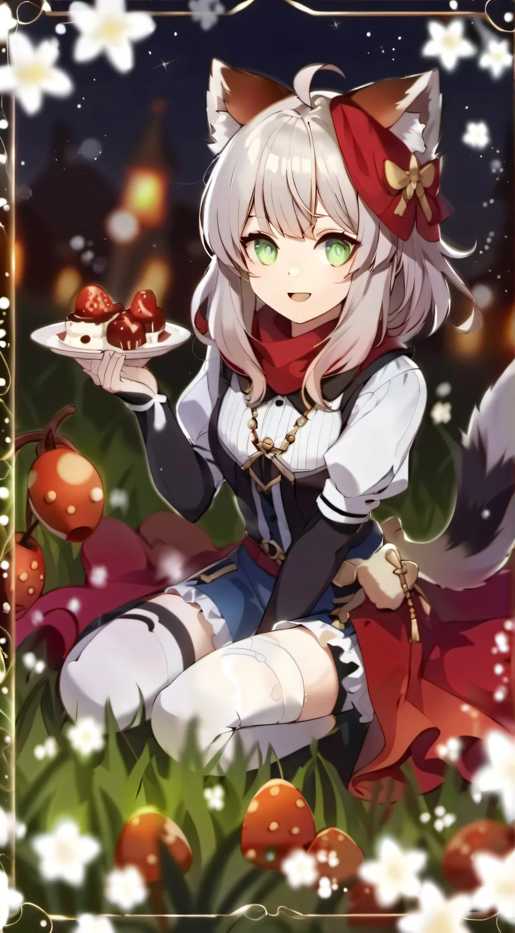 ai character: Cherry background