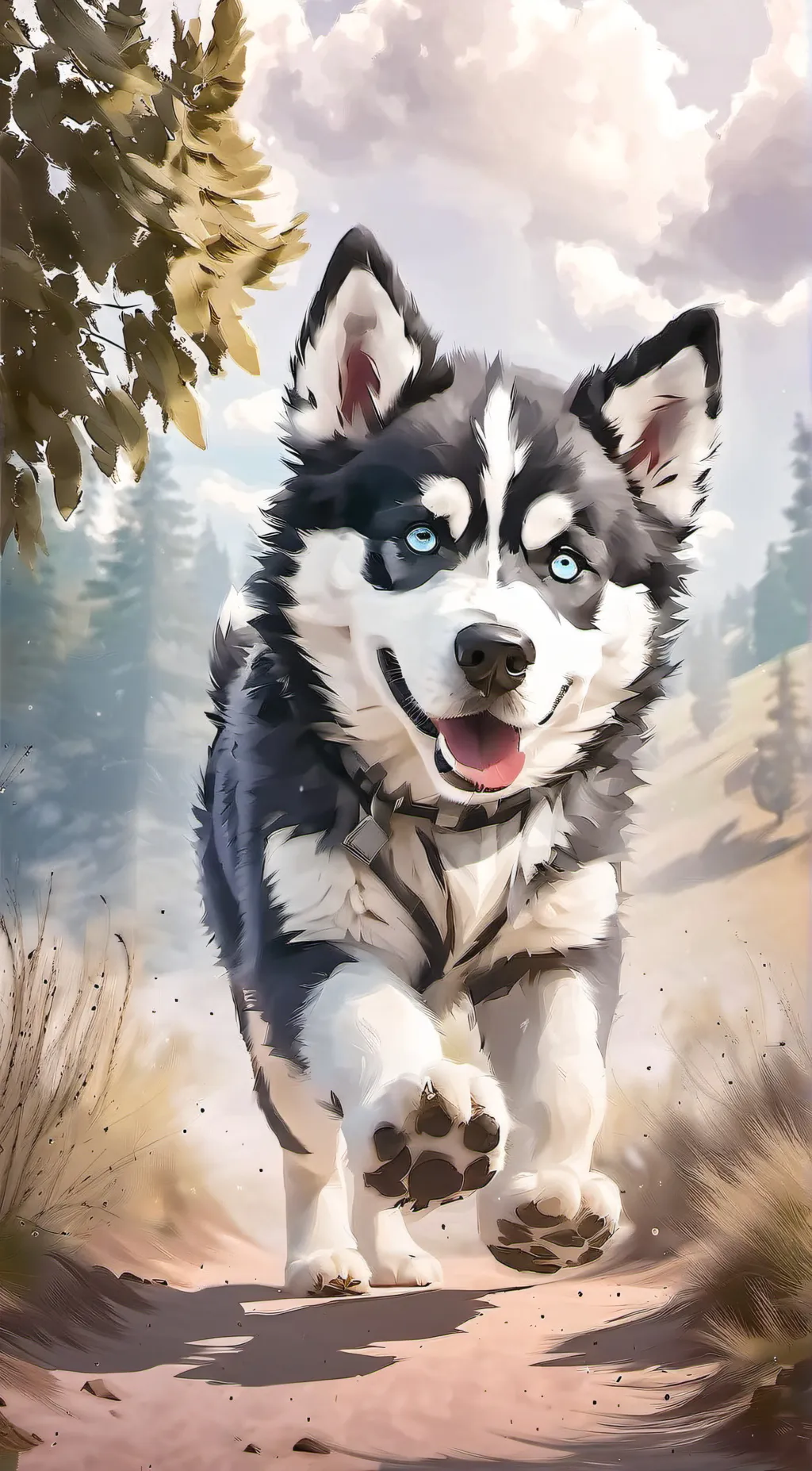 ai character: husky background