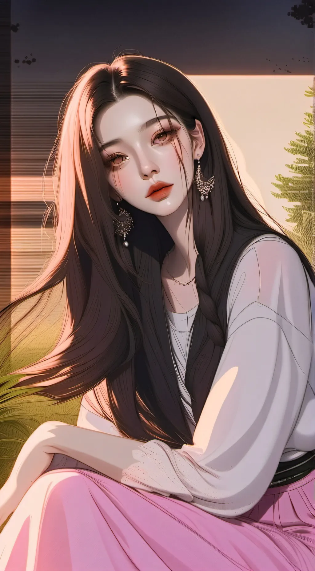 ai character: Agent Pink background