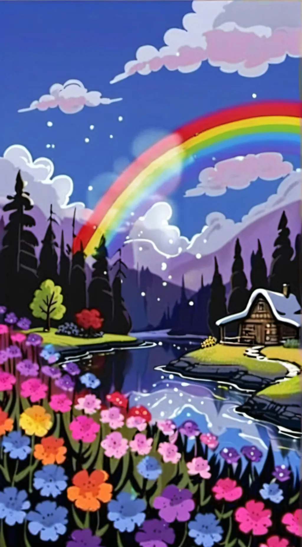 ai character: Smiling critters background