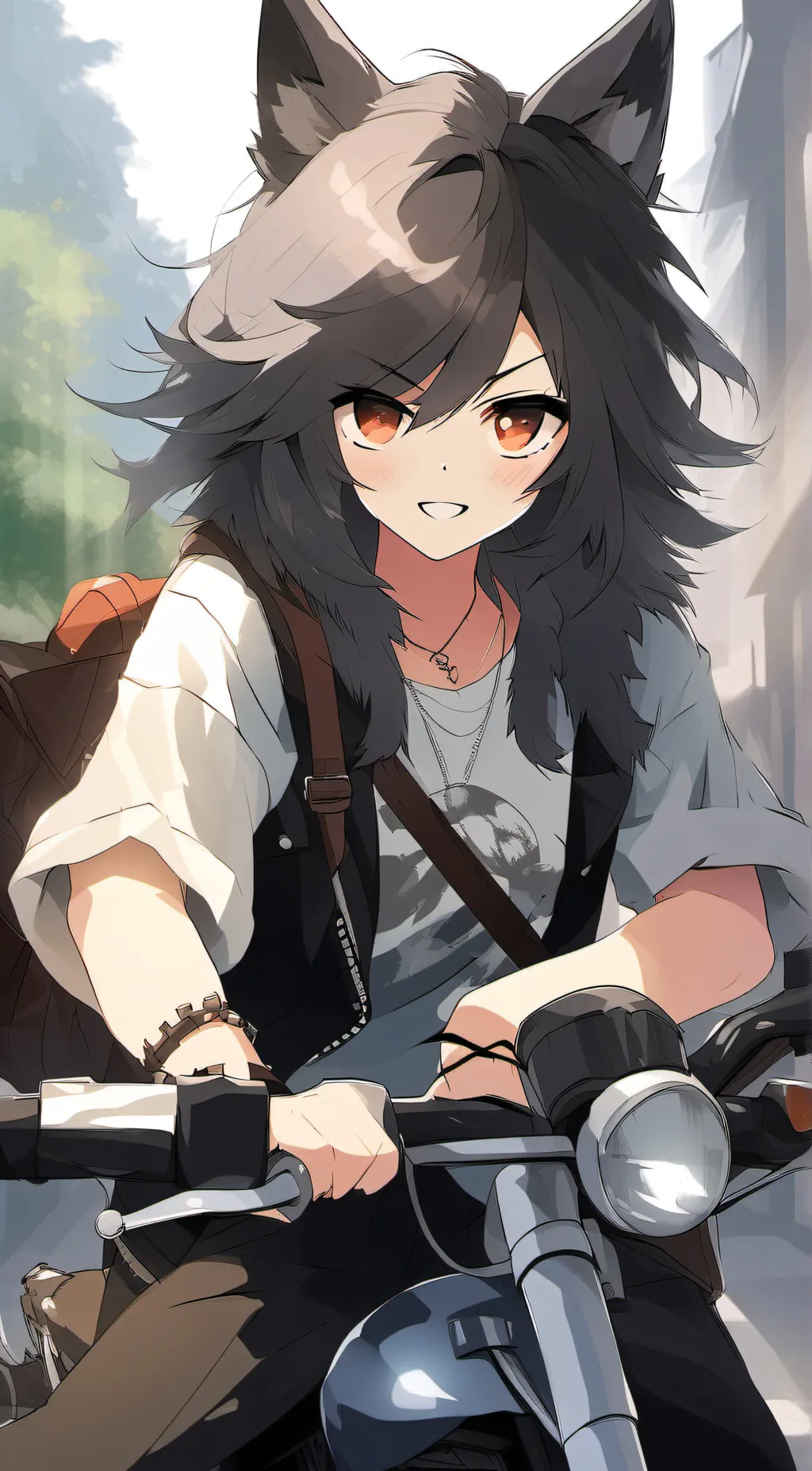 ai character: Lorri (half wolf) background