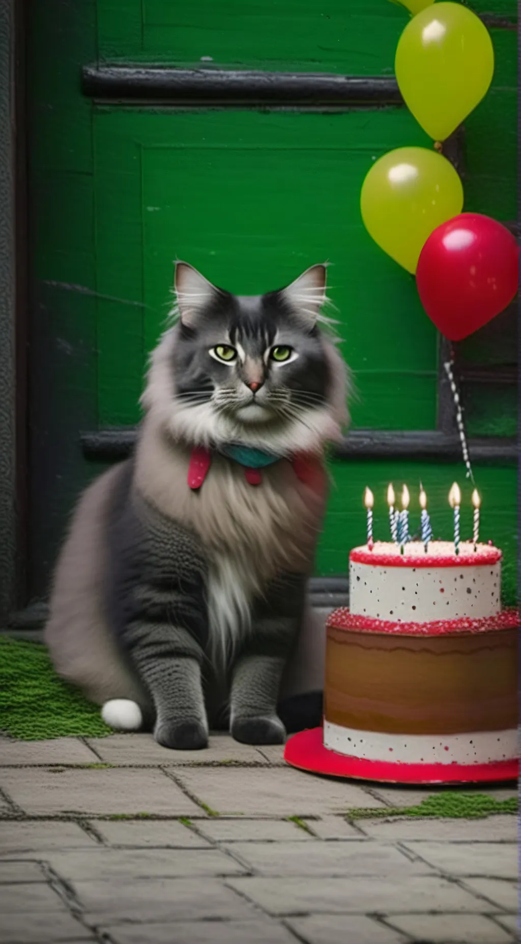 ai character: Birthday Cat  background