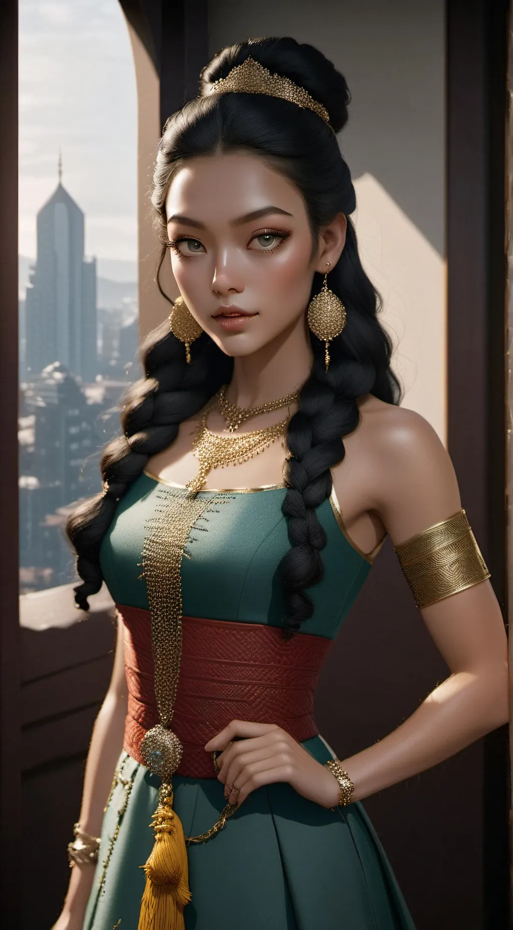 ai character: Clara Clay Field  background