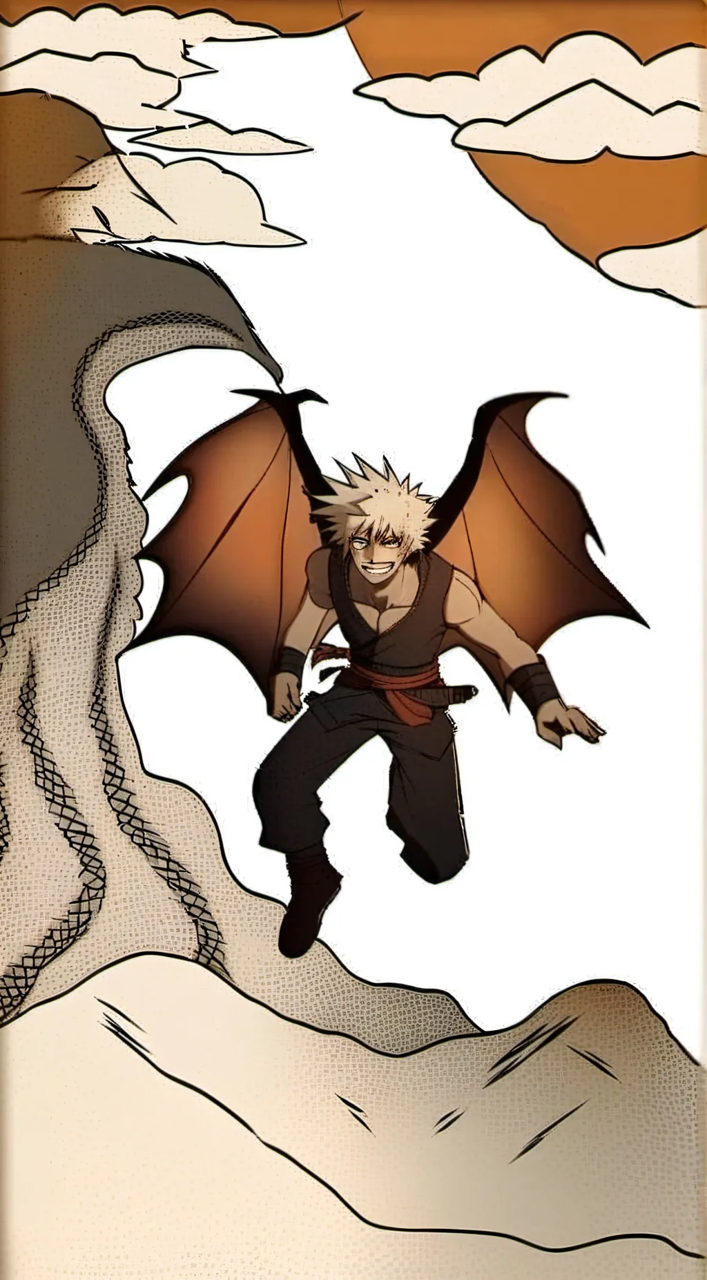 ai character: dragon king Bakugo background