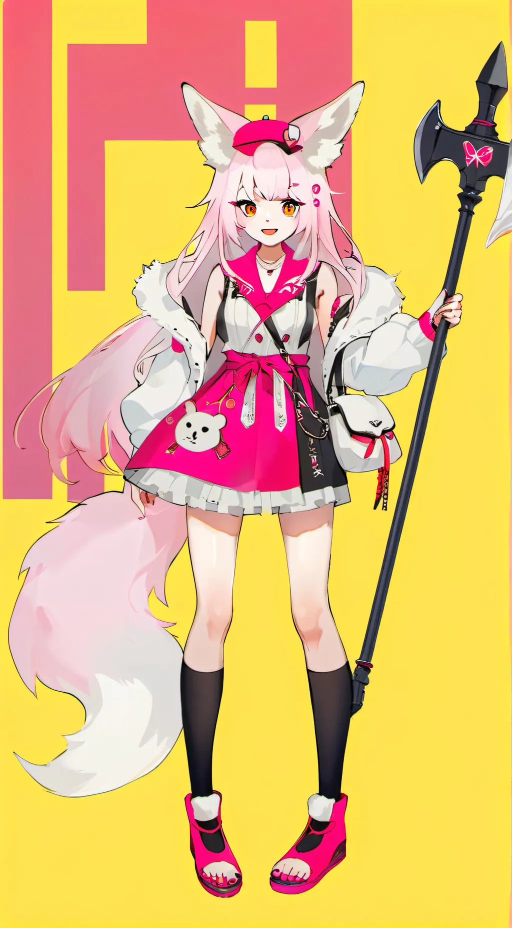 ai character: Honey-pop background