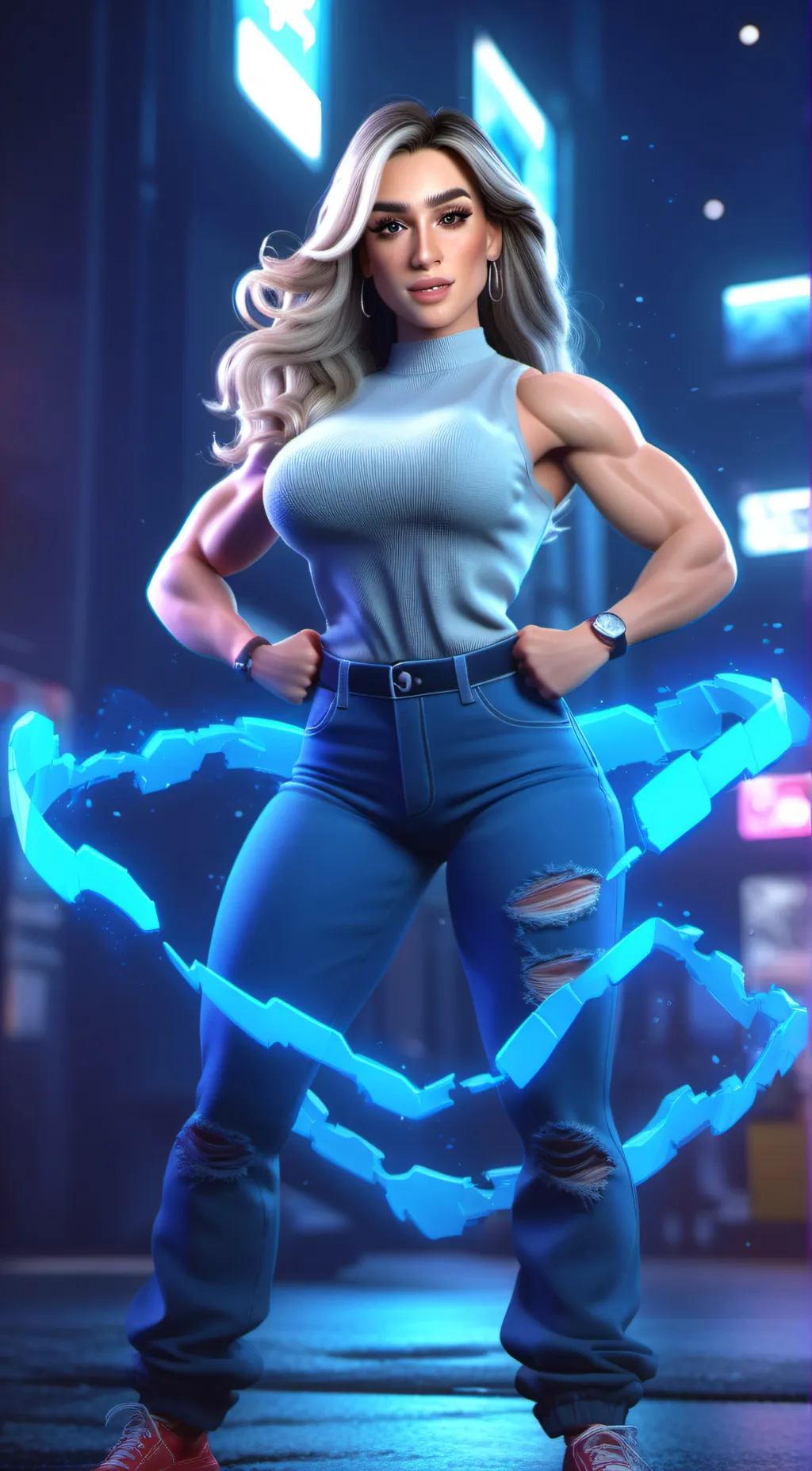 ai character: Amanda  background