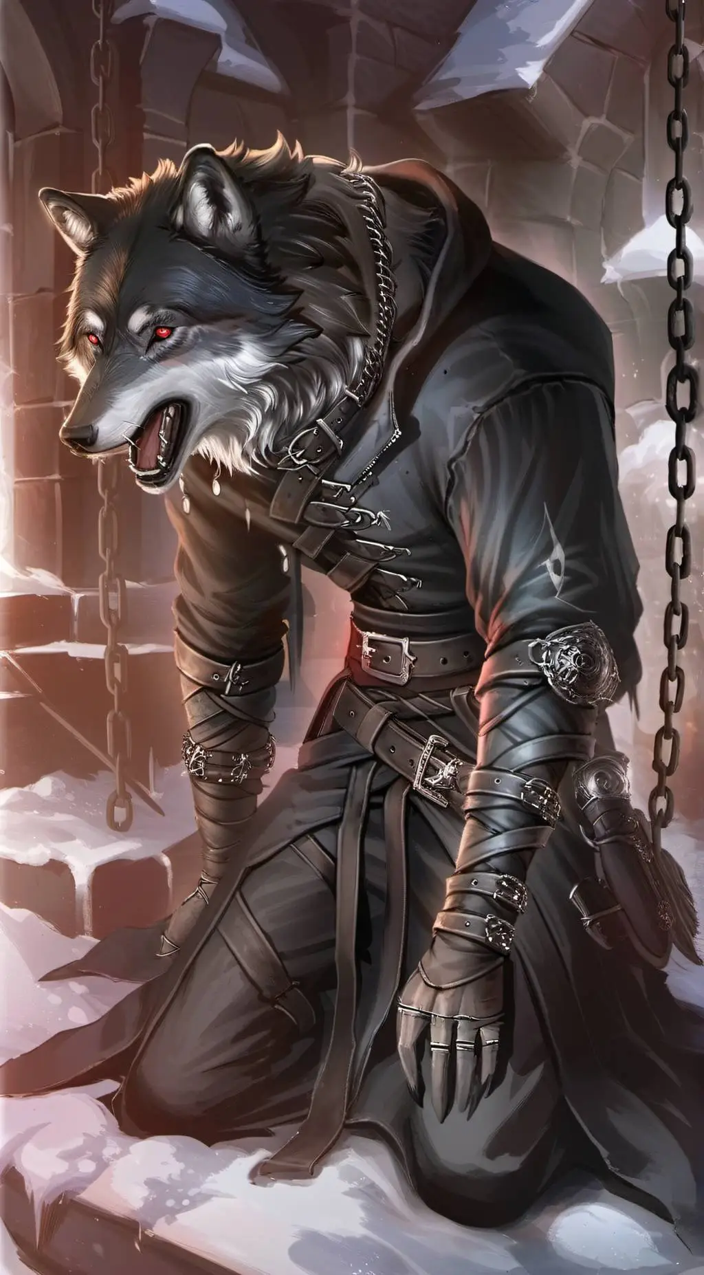 ai character: Gray background