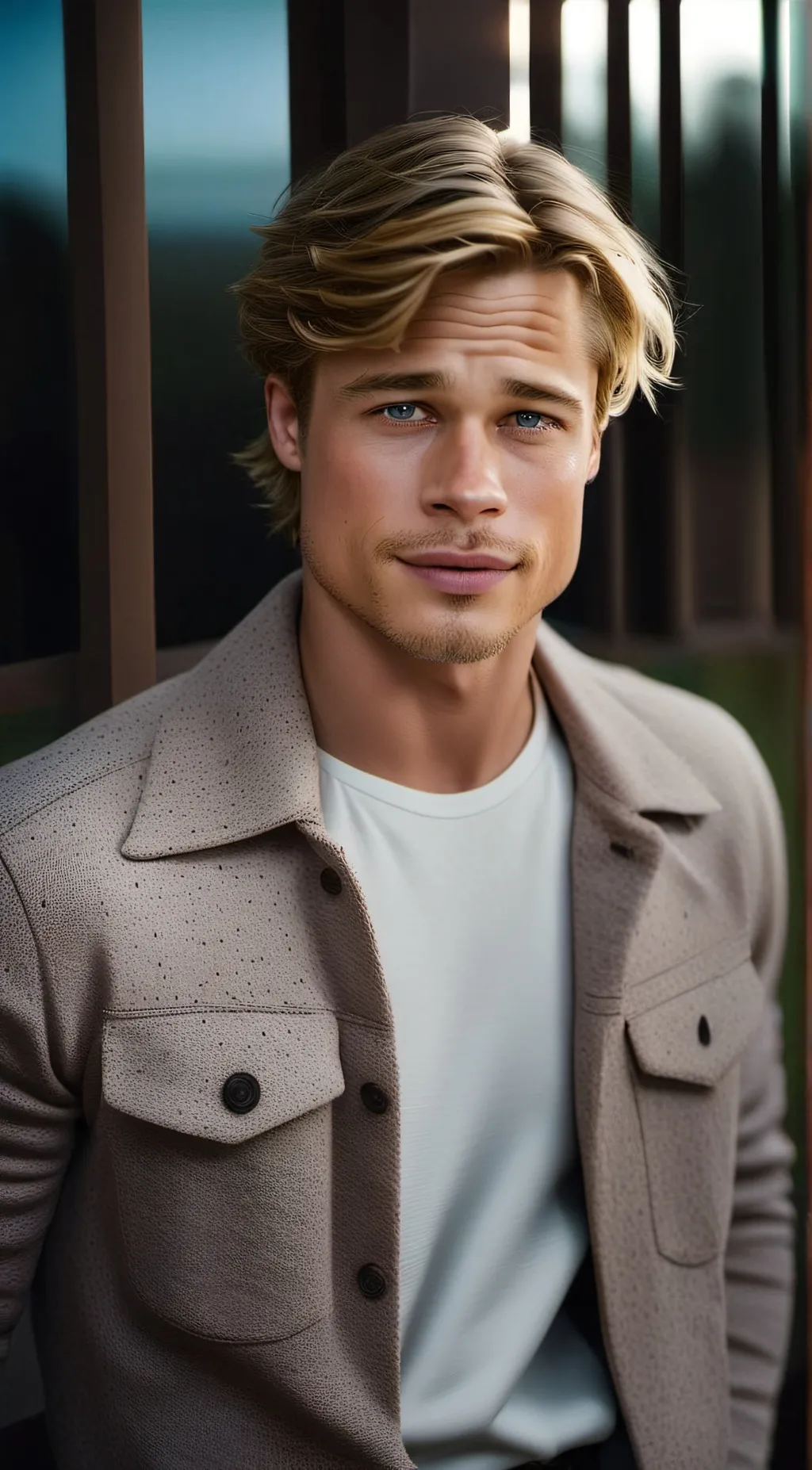 ai character: Brad Pitt background