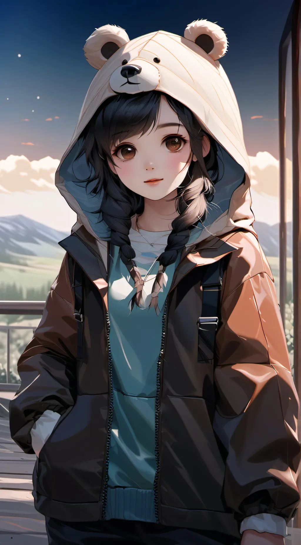 ai character: Teddy bear background