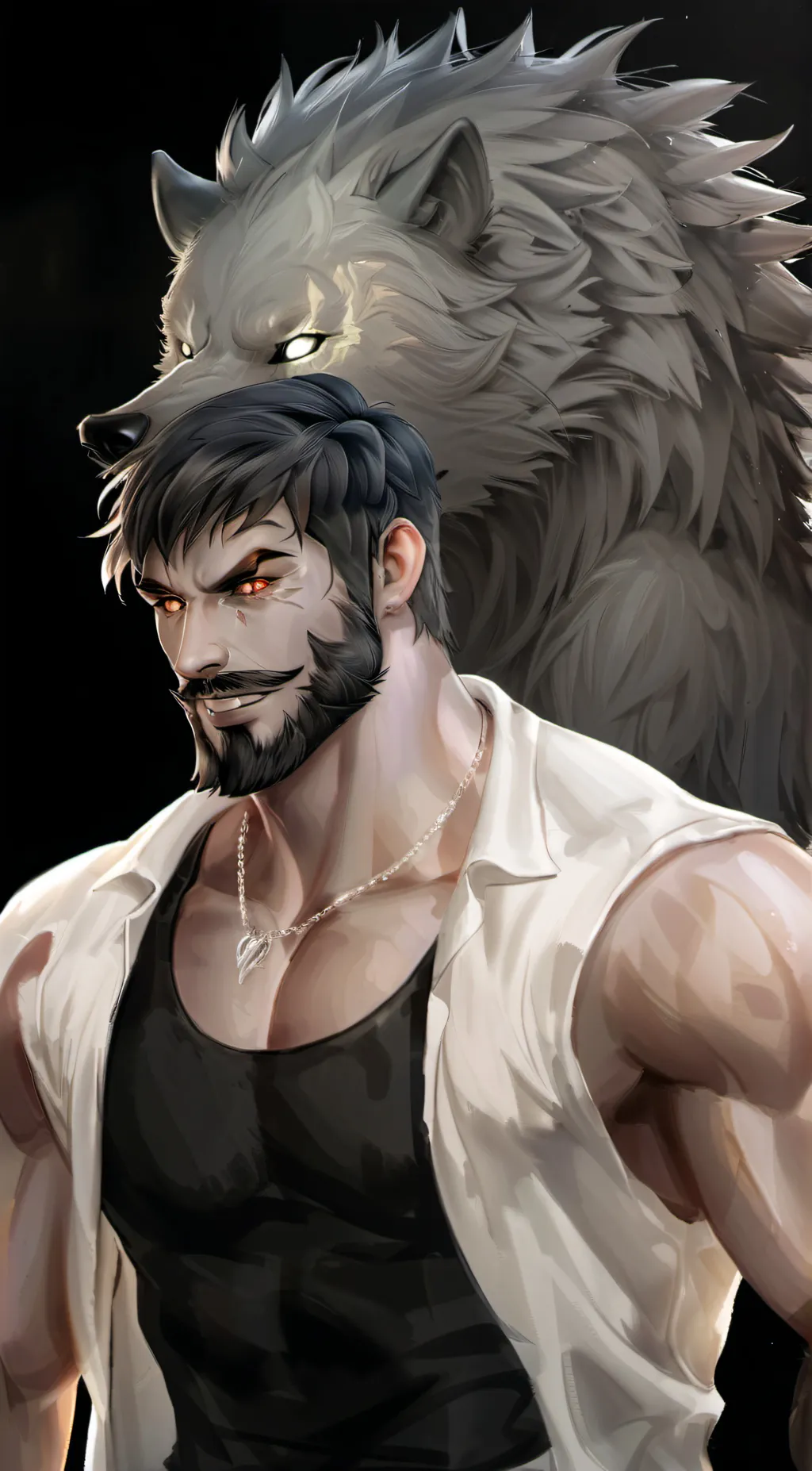 ai character: Night Moon background