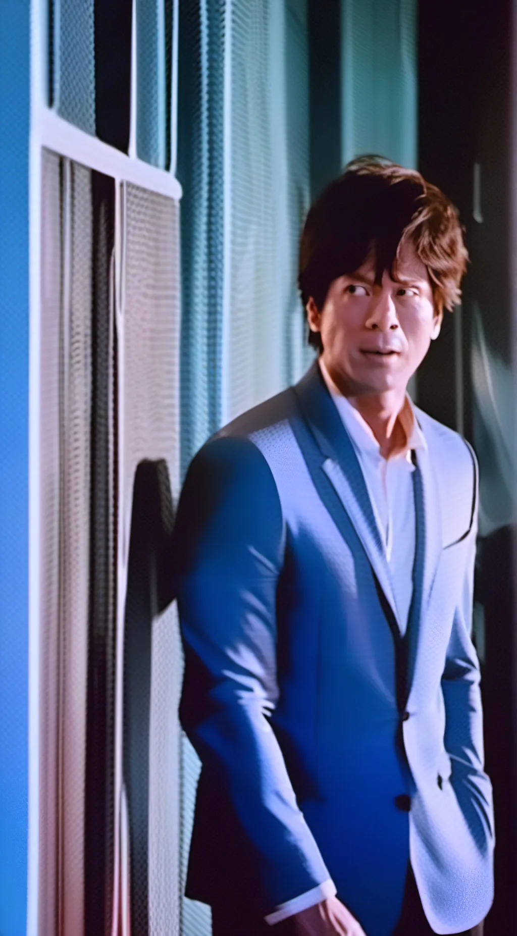 ai character: Shah Rukh Khan. background
