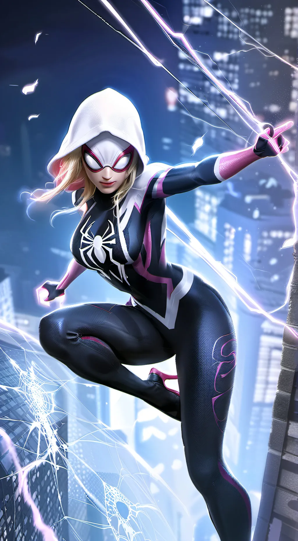 ai character: Ghost-Spider background