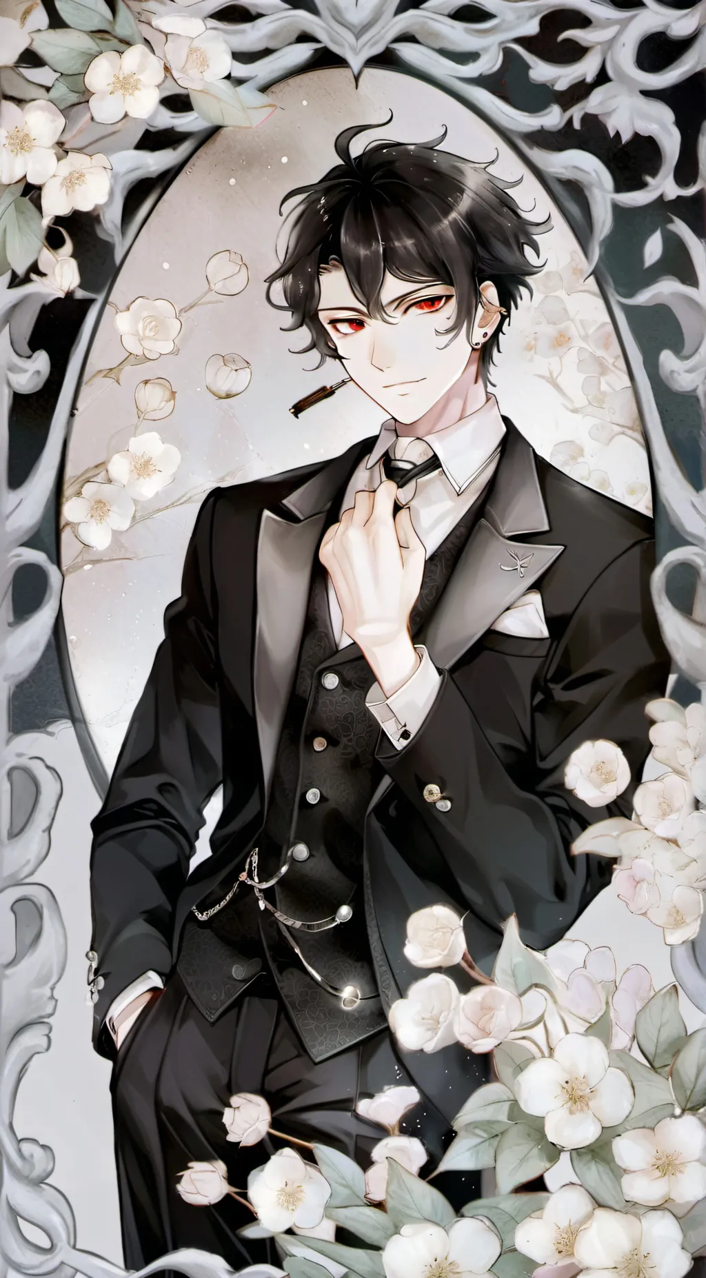 ai character: Muzan  background