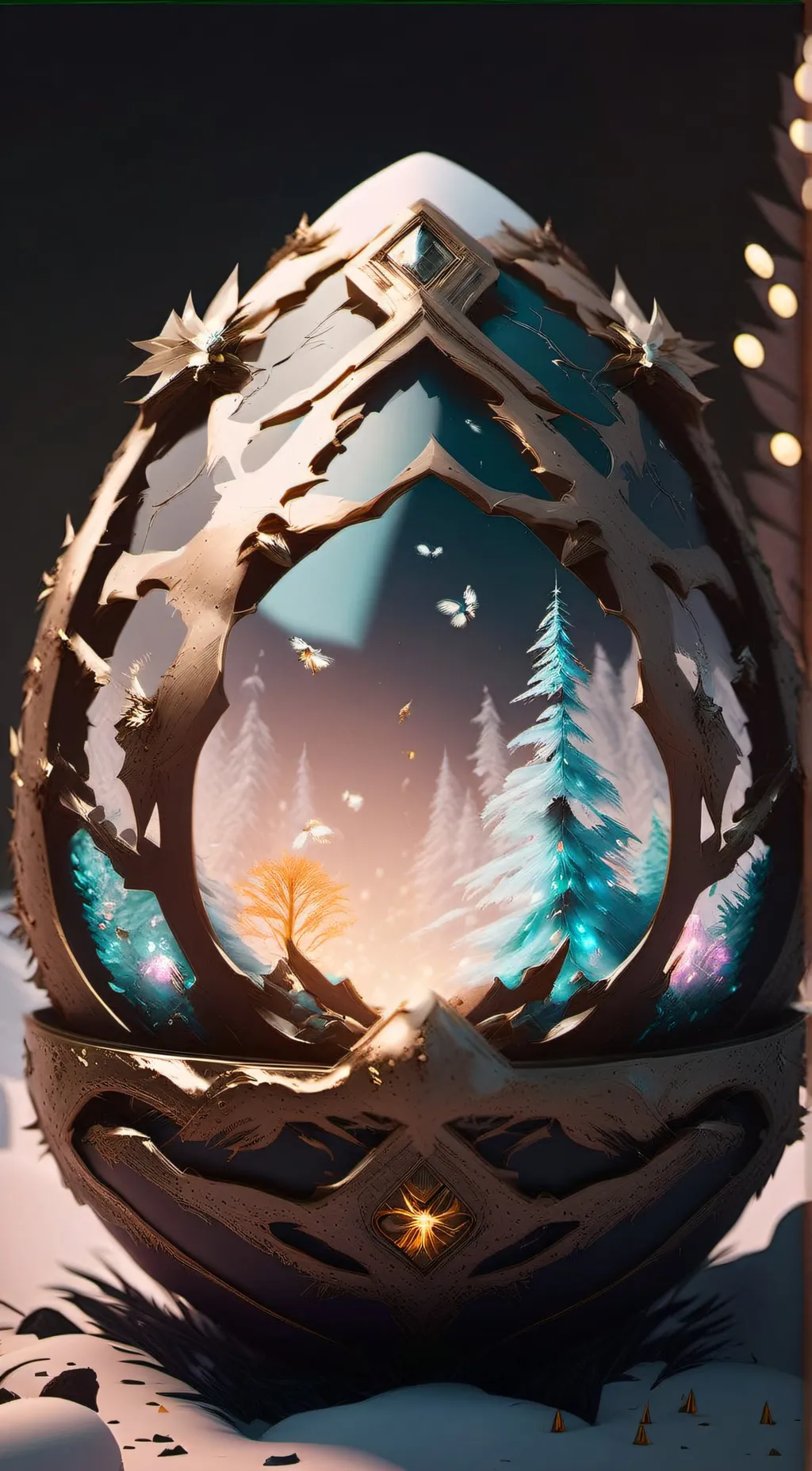 ai character: egg background