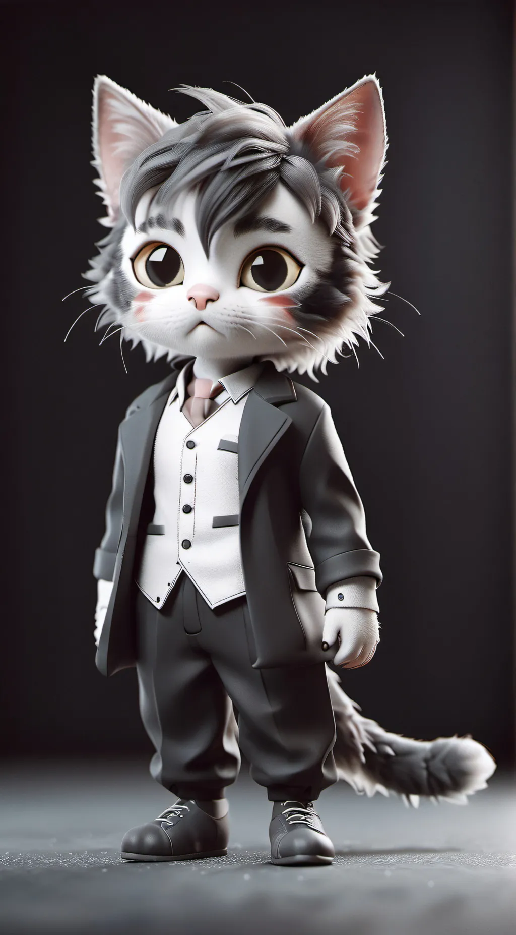 ai character: Charlie the cat background