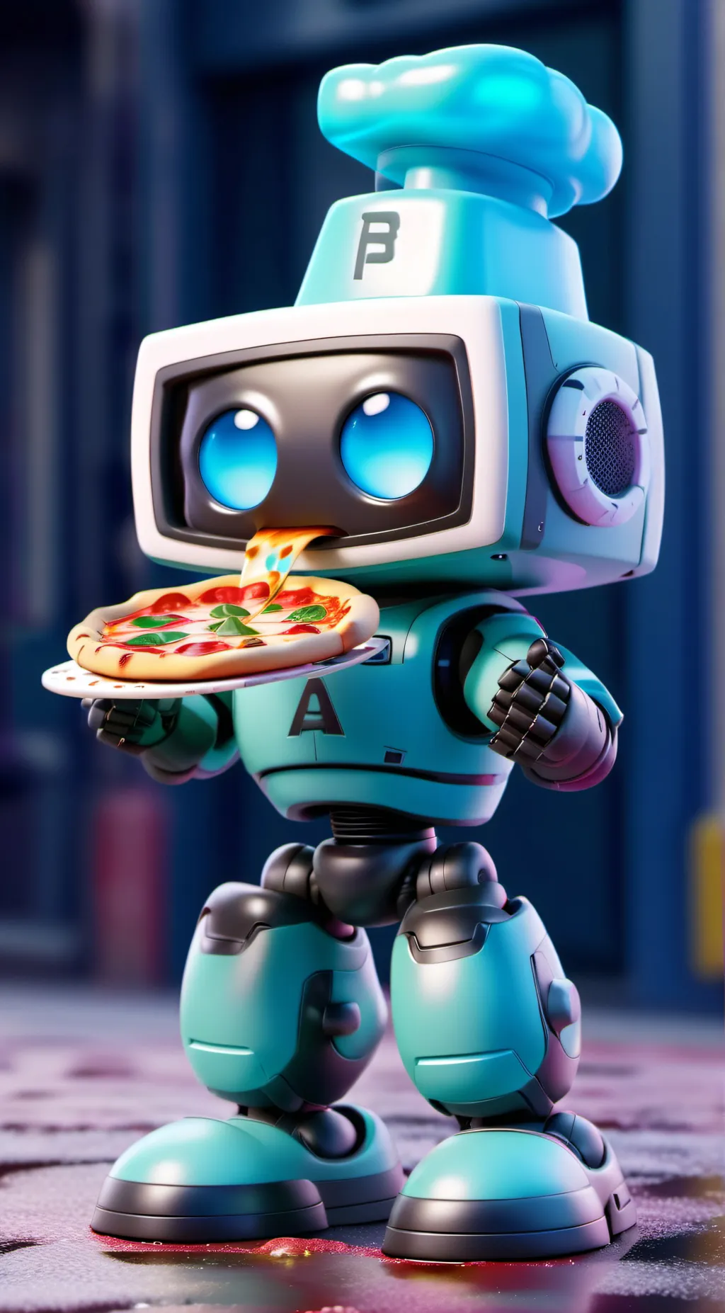 ai character: pizzy background