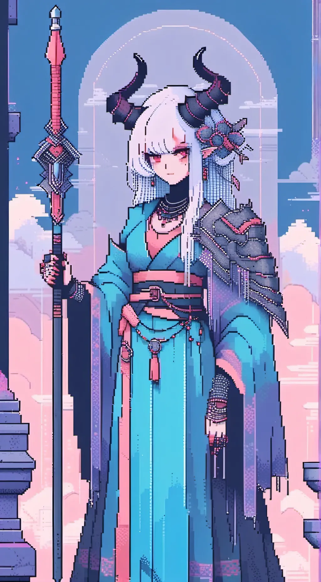 ai character: Demon Queen  background