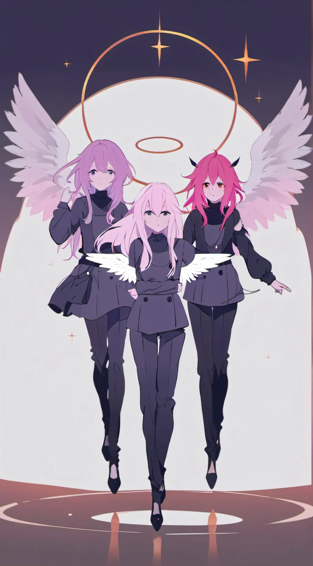 ai character: Maki, Rin & Tsuki background