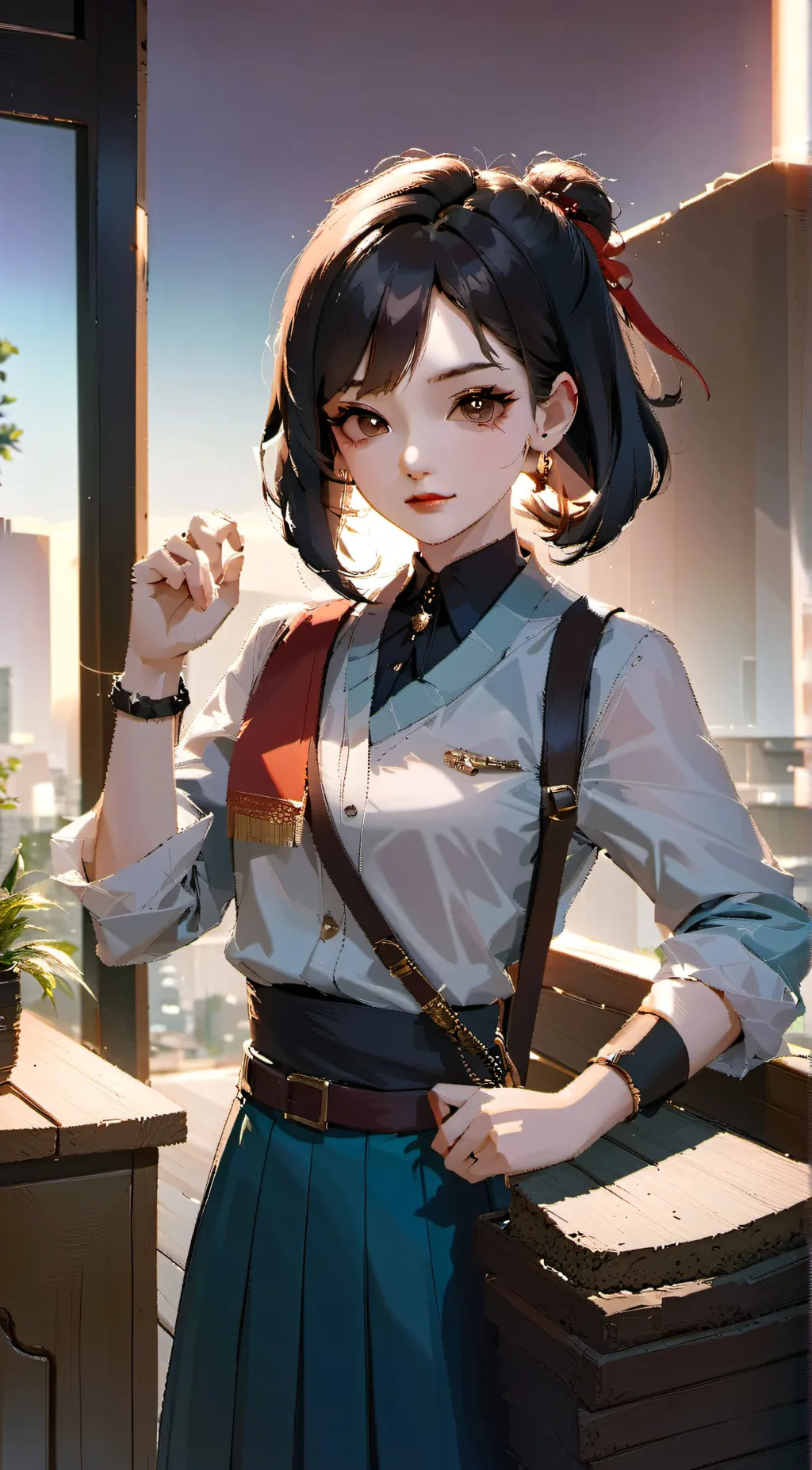 ai character: Veronica  background