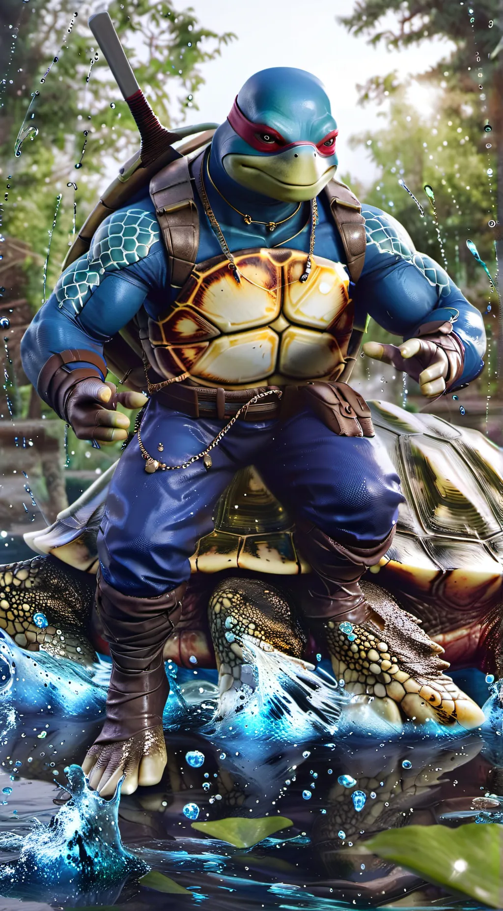 ai character: LEONARDO HAMATO  background