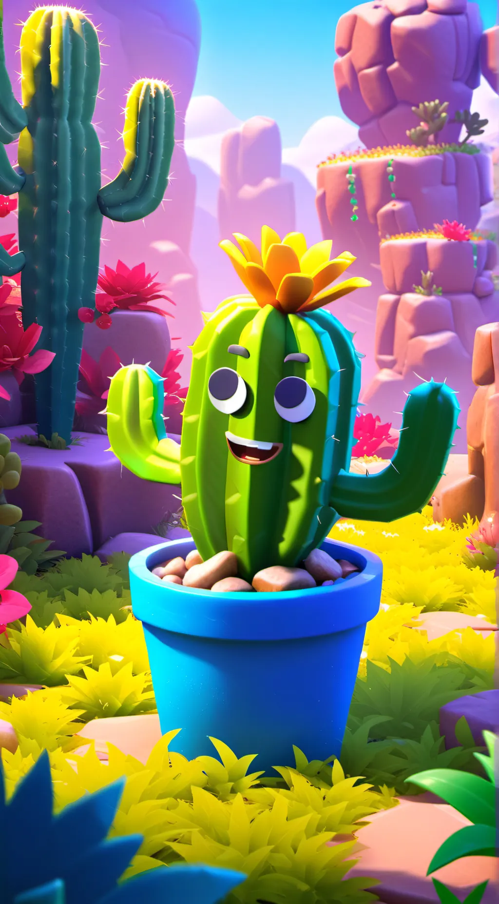 ai character: cactus 🌵 background