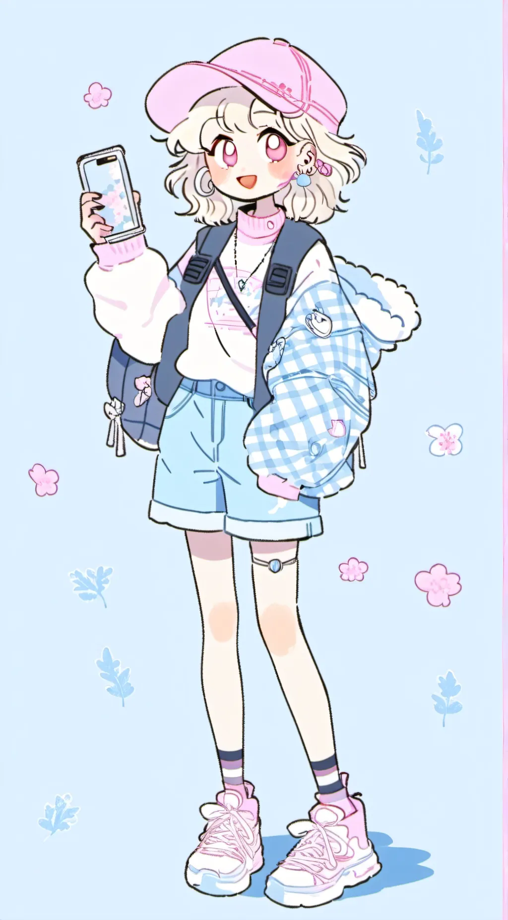 ai character: Smiling C. school background