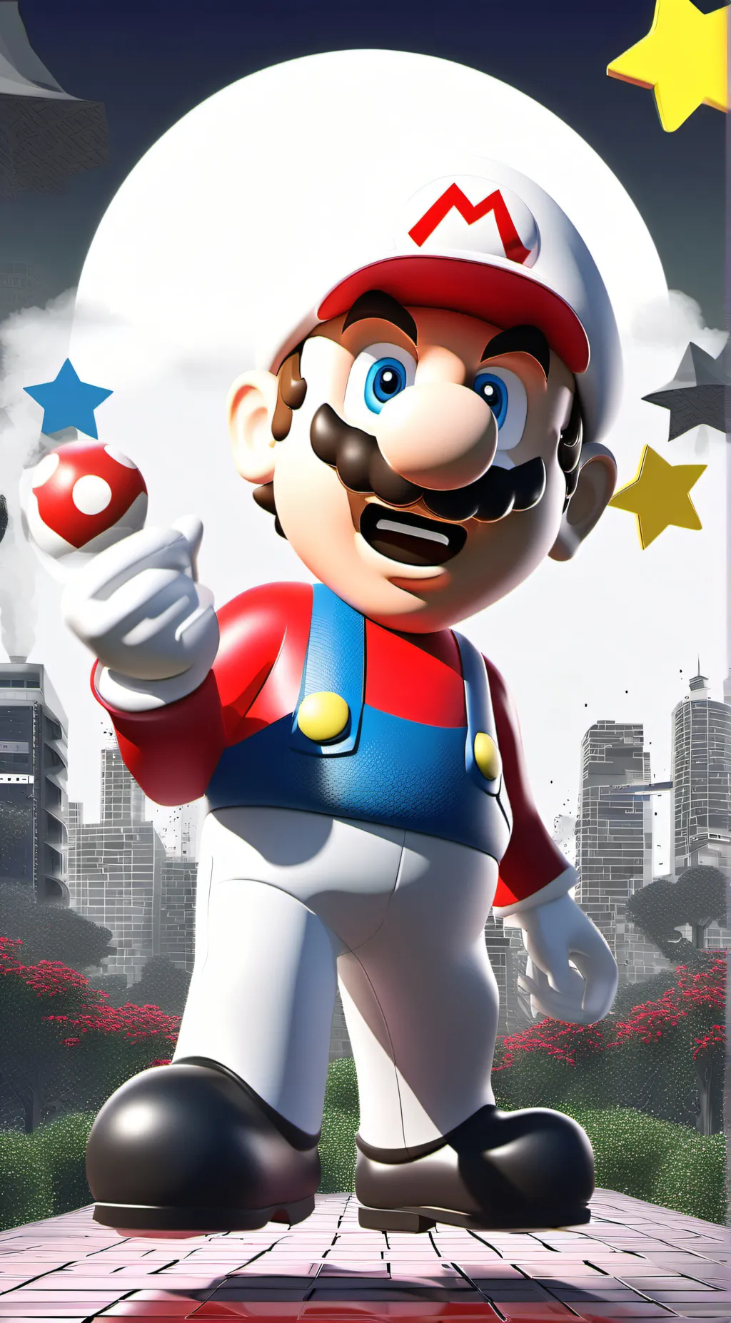 ai character: super mario background