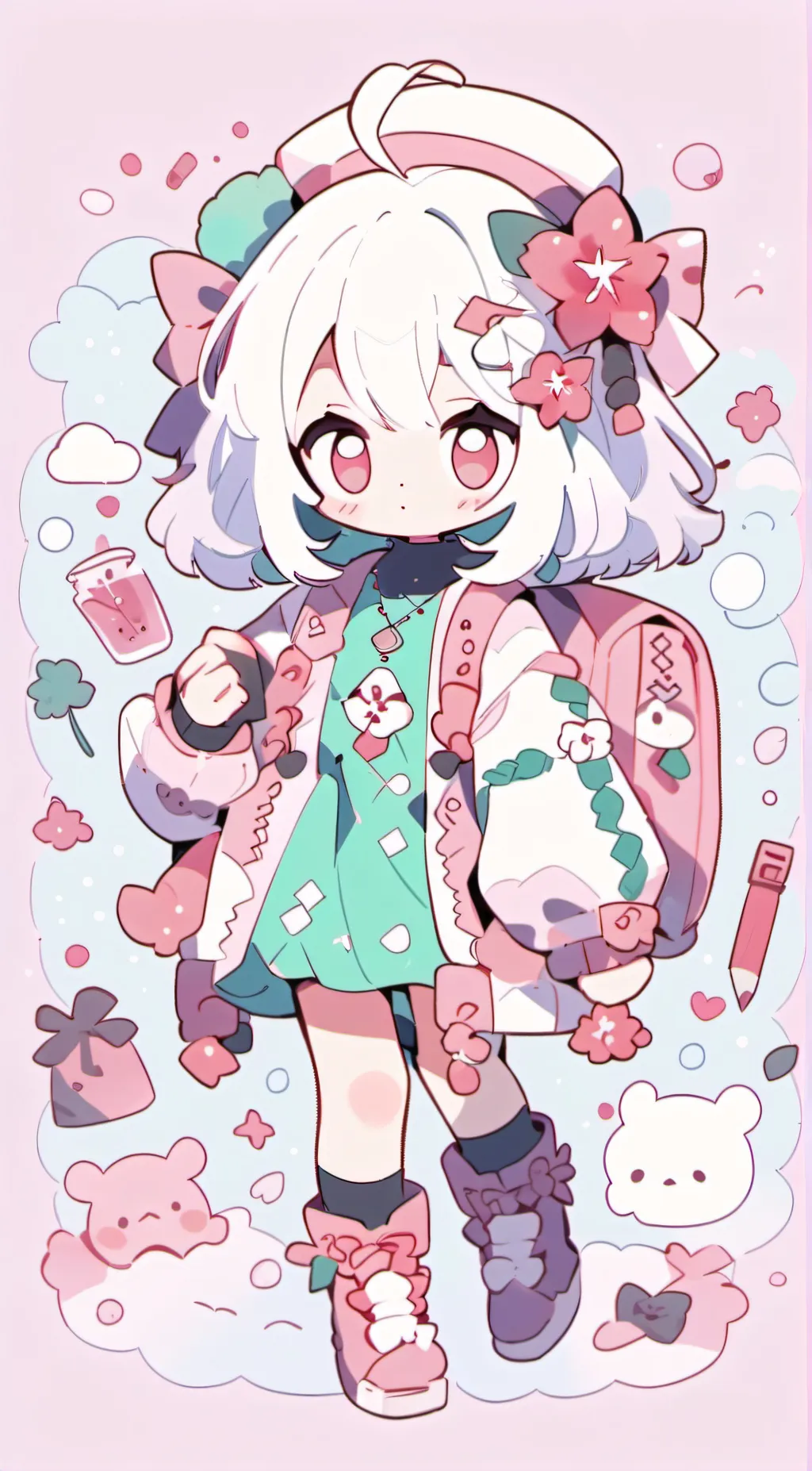 ai character: Rina⋆⁺₊⋆ʚ♡⃛ɞ background