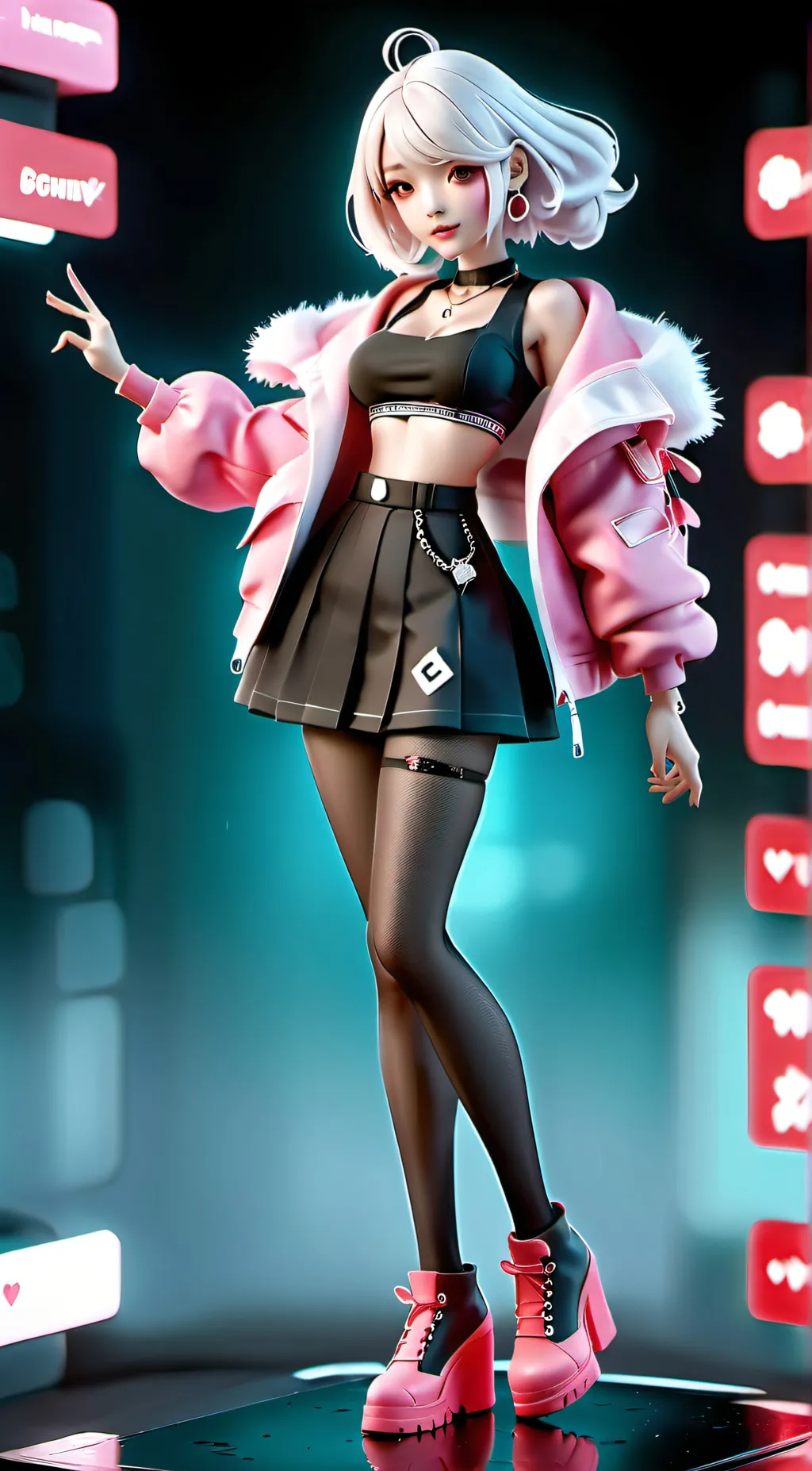 ai character: Makio background