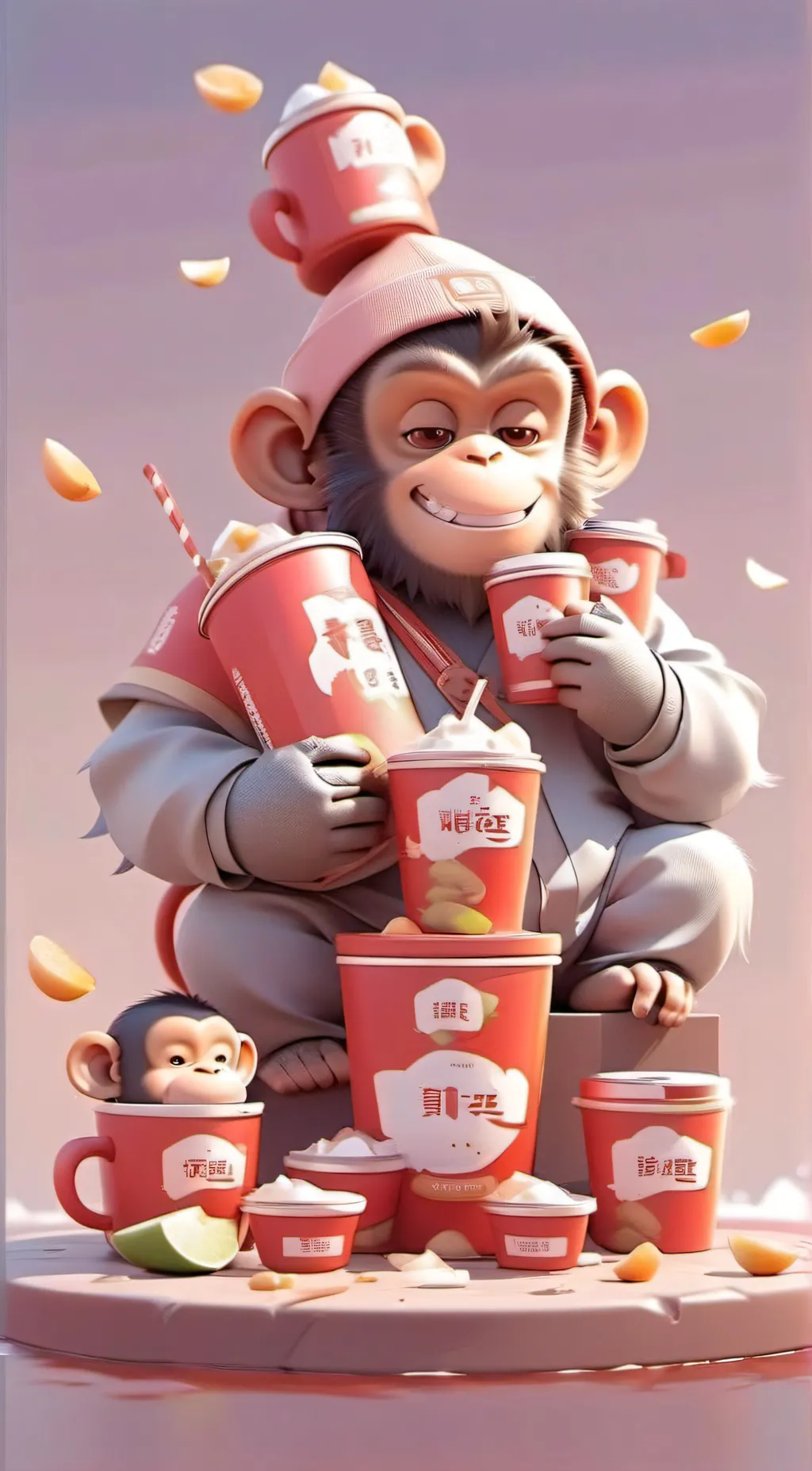 ai character: monkey  background