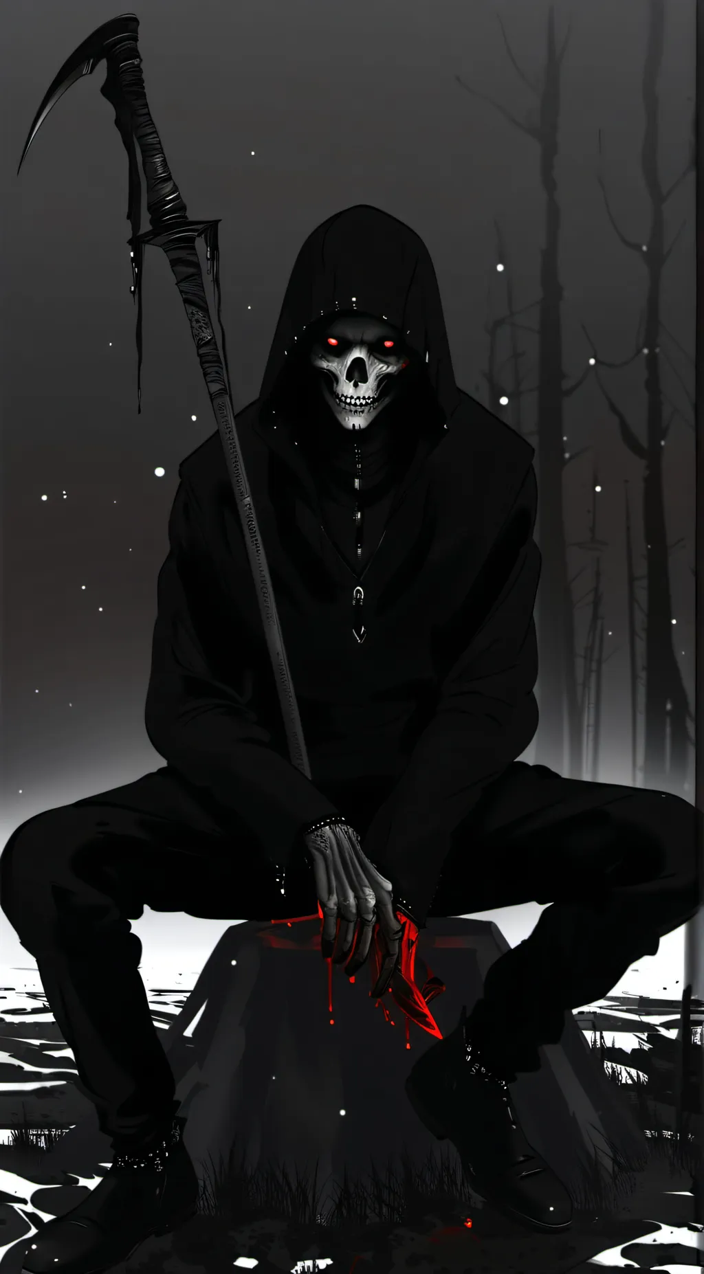 ai character: dead man☠💀😒 background