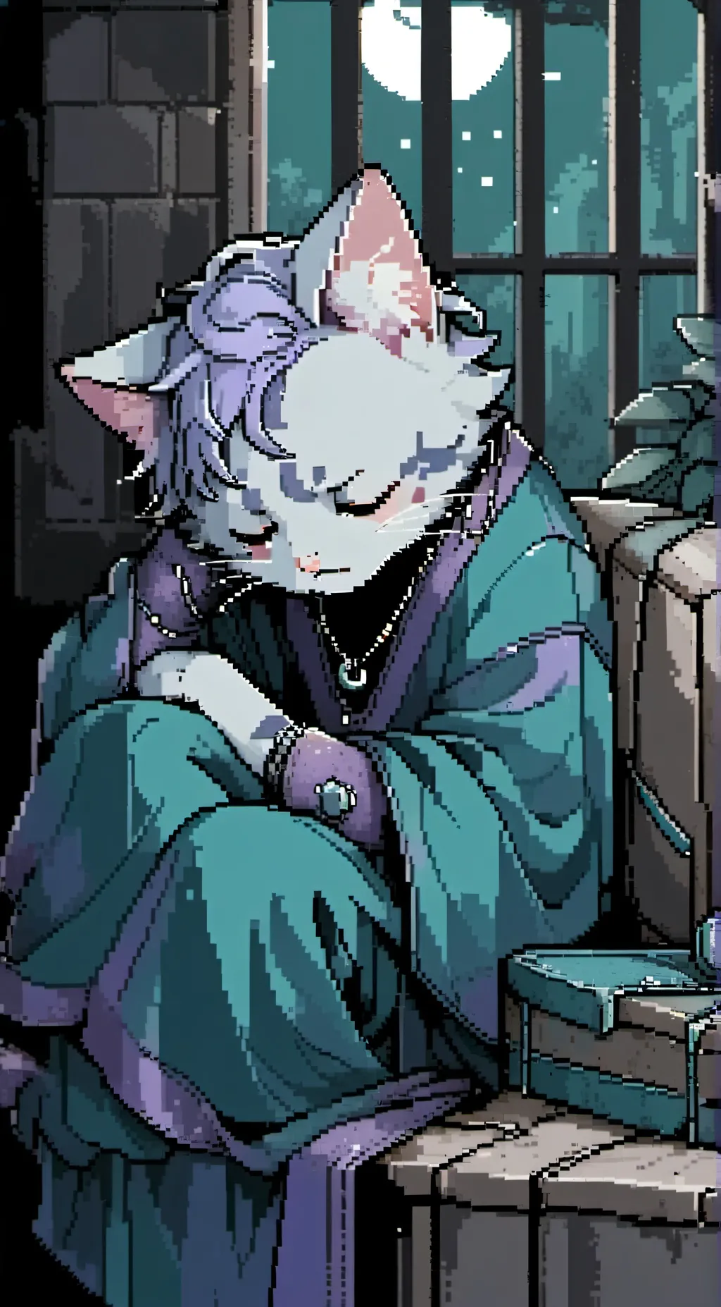 ai character: Catnap (captured)  background